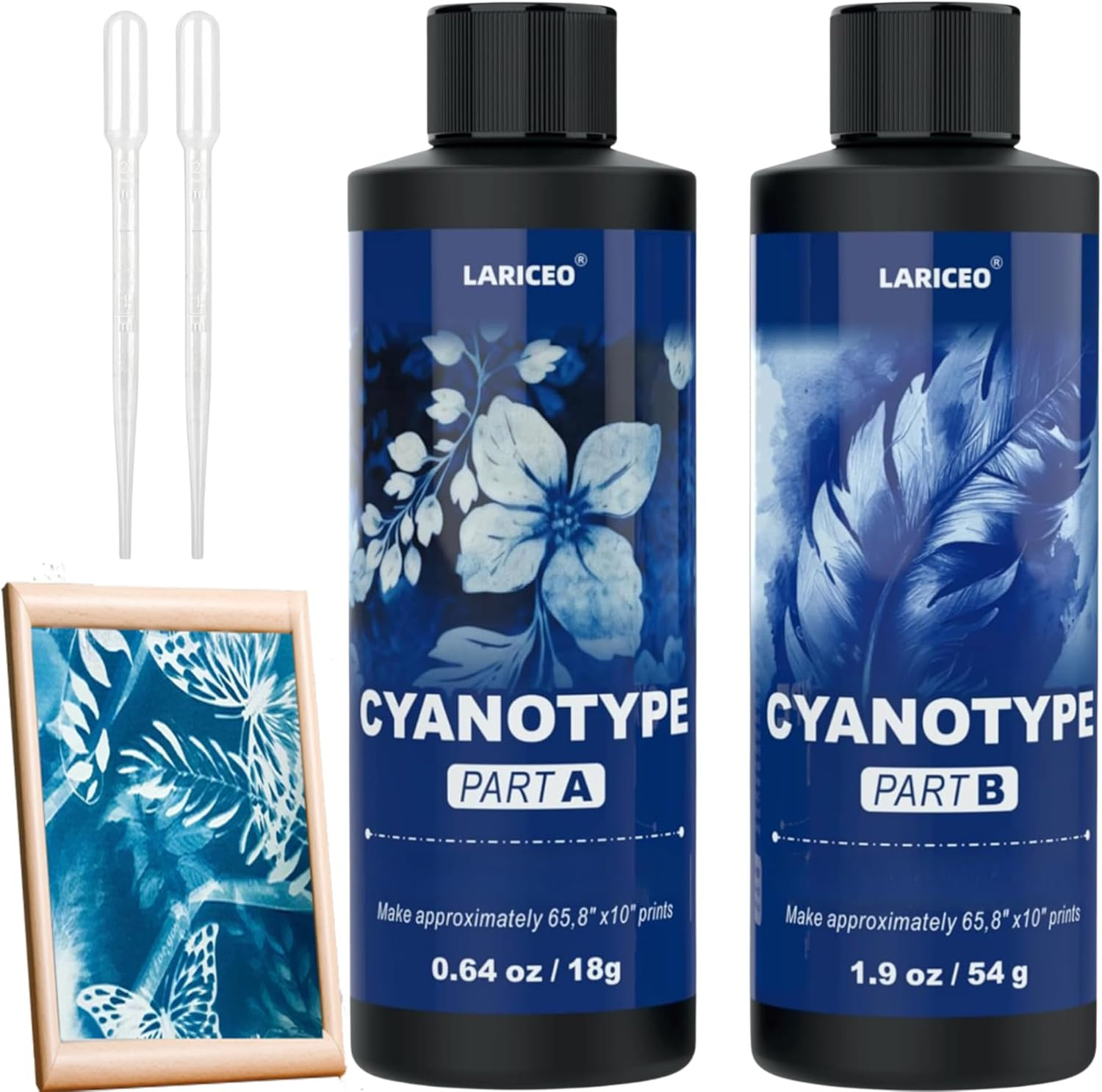 Cyanotype Kit, Cyanotype Chemicals Sensitizer Set for Fabric, Paper, and Art Pro