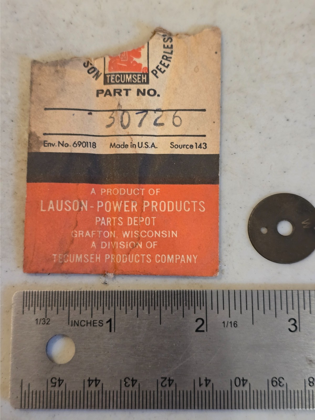 NOS Tecumseh Throttle Shutter 30726 - FREE SHIPPING W/TRACKING