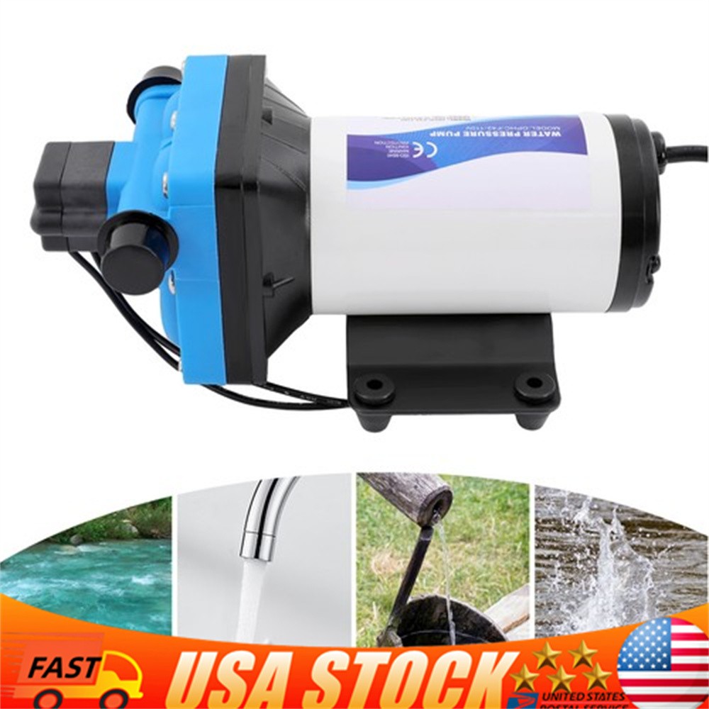 110V Self Priming Water Pressure Diaphragm Pump 55 PSI for Home/Caravan/Marine