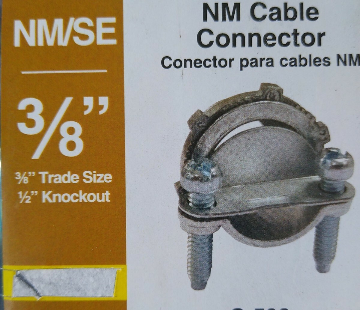 LOT OF 20. NEW. Sigma Electric  NM/SE Clamp Cable Connector  3/8 in. Dia. 20 pk