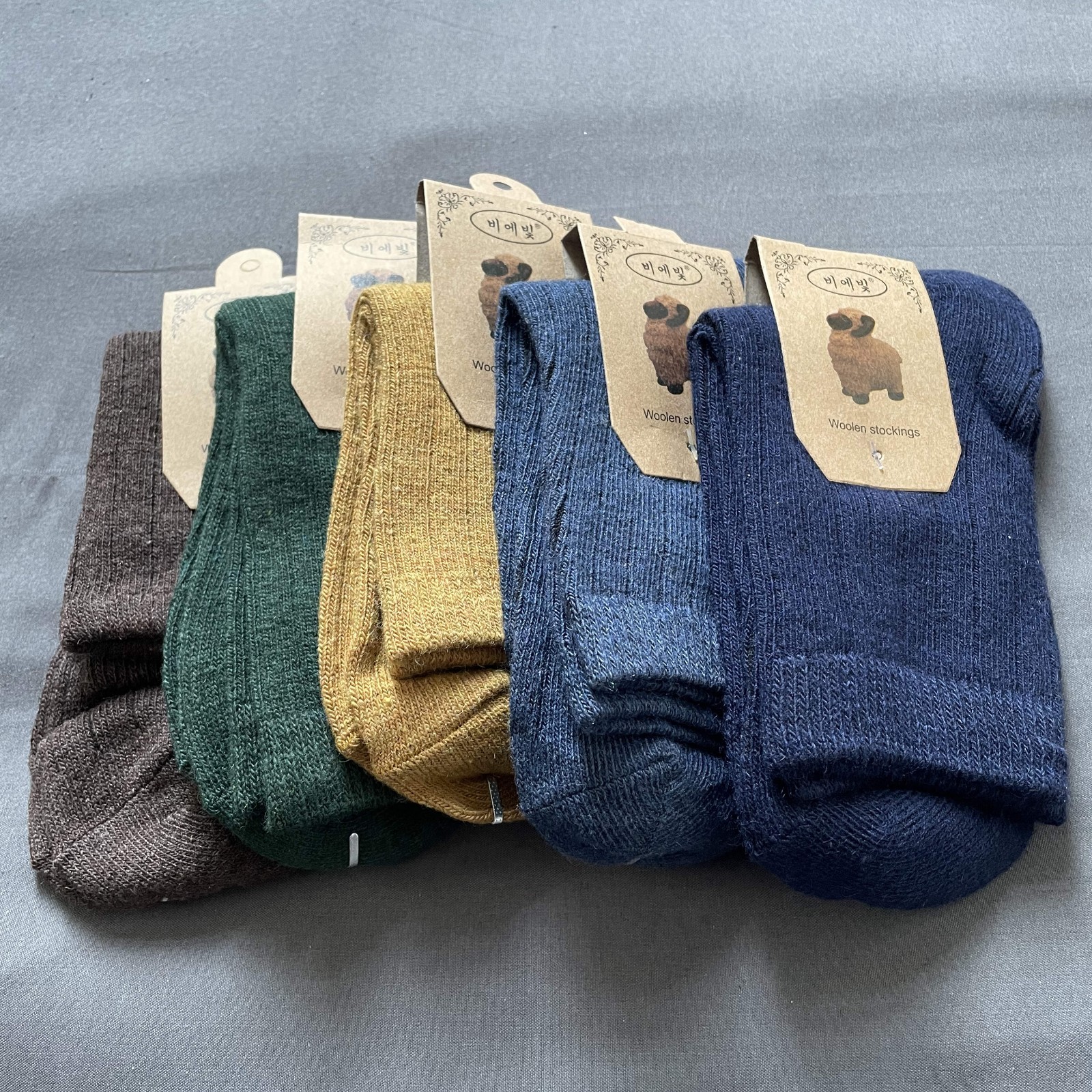 5 Pairs Wool Socks for men Winter Warm Socks Casual Thermal Socks