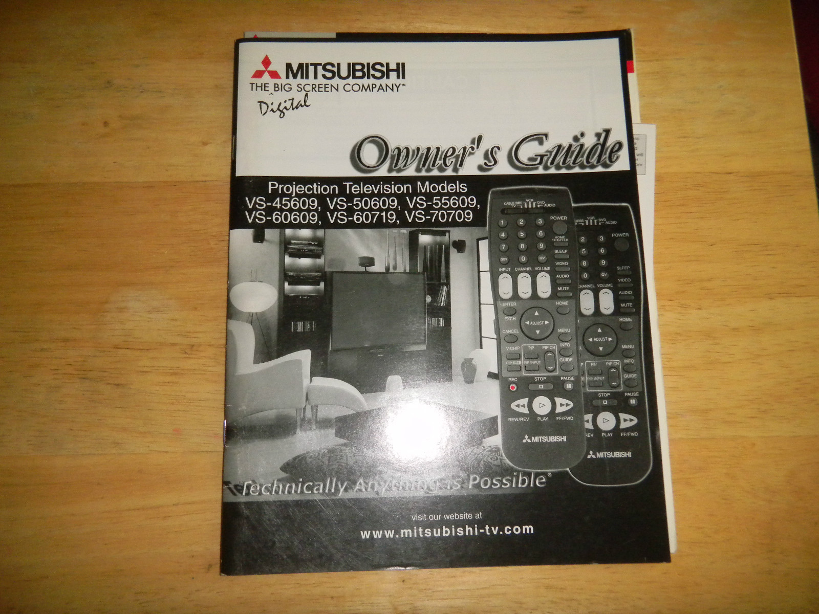 MITSUBISHI TV  VS-45609 VS55609 VS-70709 VS-60719  ARCADE GAME MONITOR MANUAL