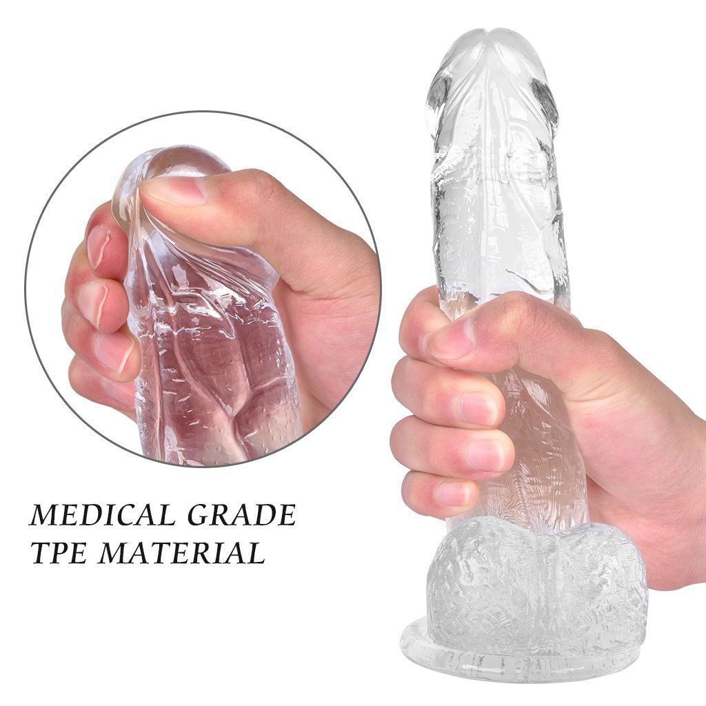8in Realistic Dildo Strong Suction Cup Penis Cock Sex Toy for Women Couples US