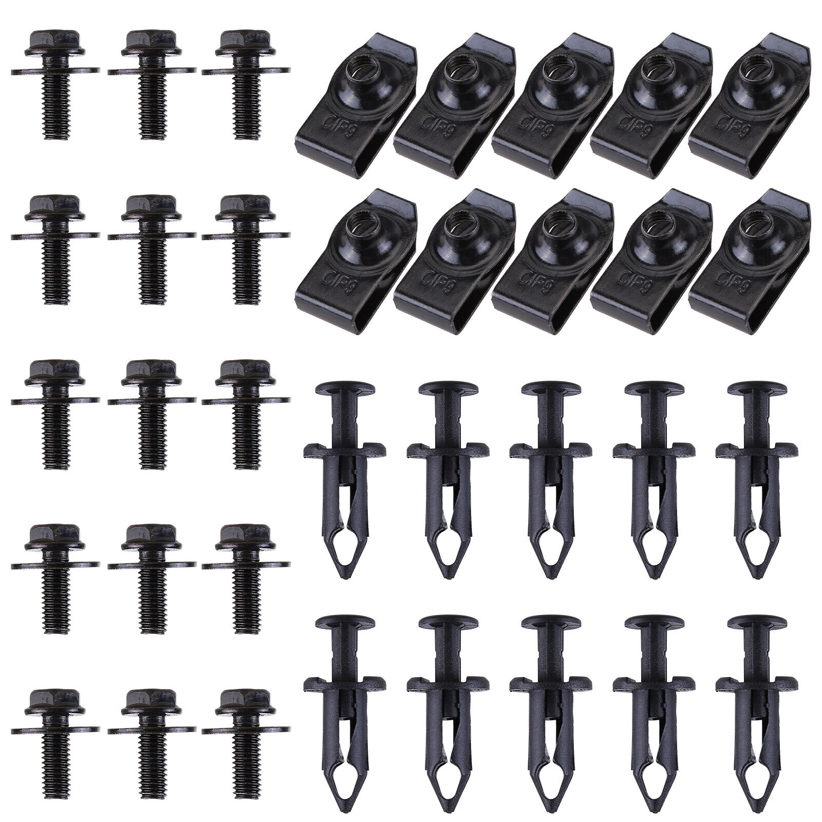 For Dodge M6 Engine Under Cover Splash Shield Guard 35Pcs Body Bolts U-nut Clips