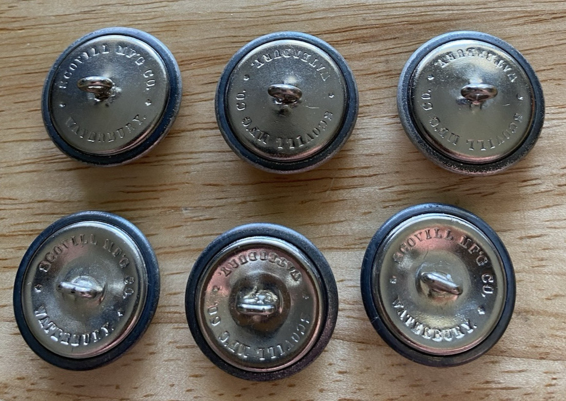 6 Air Force Waterburybuttons 1 inch in diameter