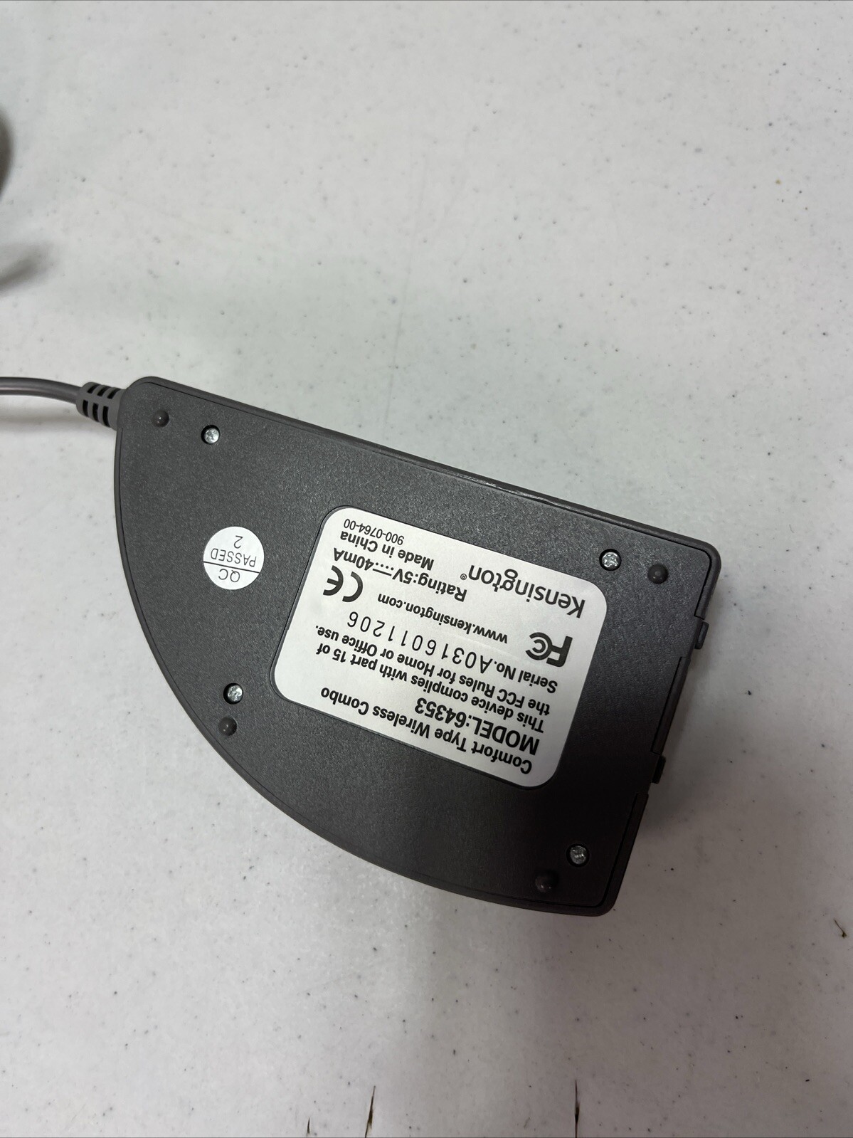 Kensington 64353 Wireless Combo Receiver