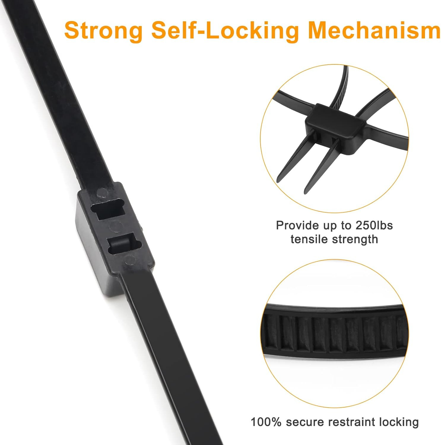 Coitak Flex Cuffs, 10 PCS Zip Tie Handcuffs, Double Locking Zip Ties Restraints,