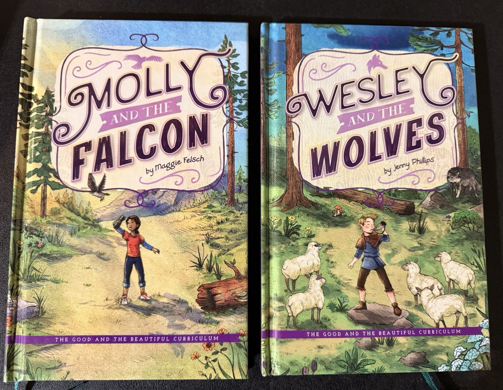 The Good and Beautiful Readers Molly  & the Falcon Wesley & the Wolves Level 2