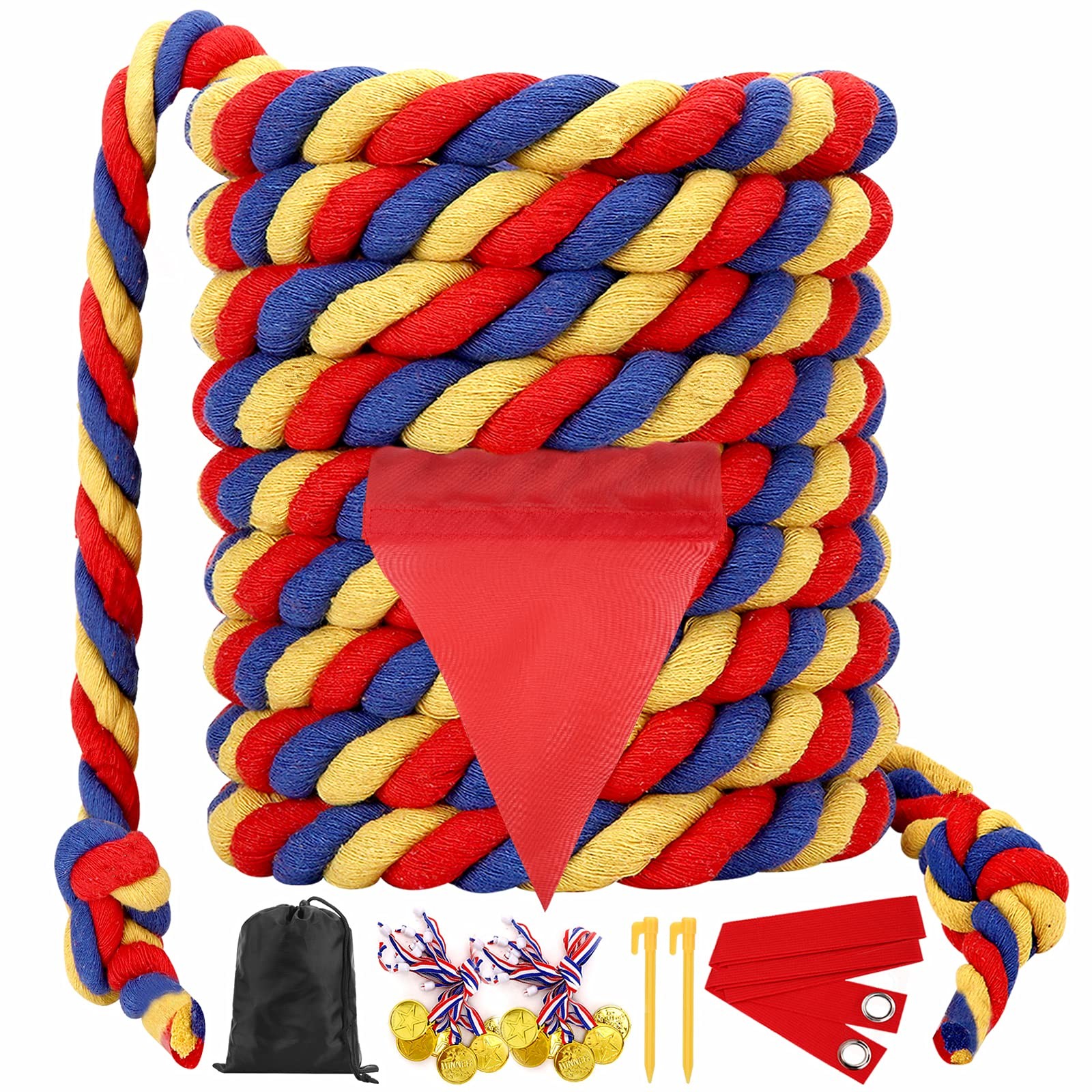 Field Day Tug of War Rope for and Adults, Outdoor Lawn Yard Family Reunion Pa...