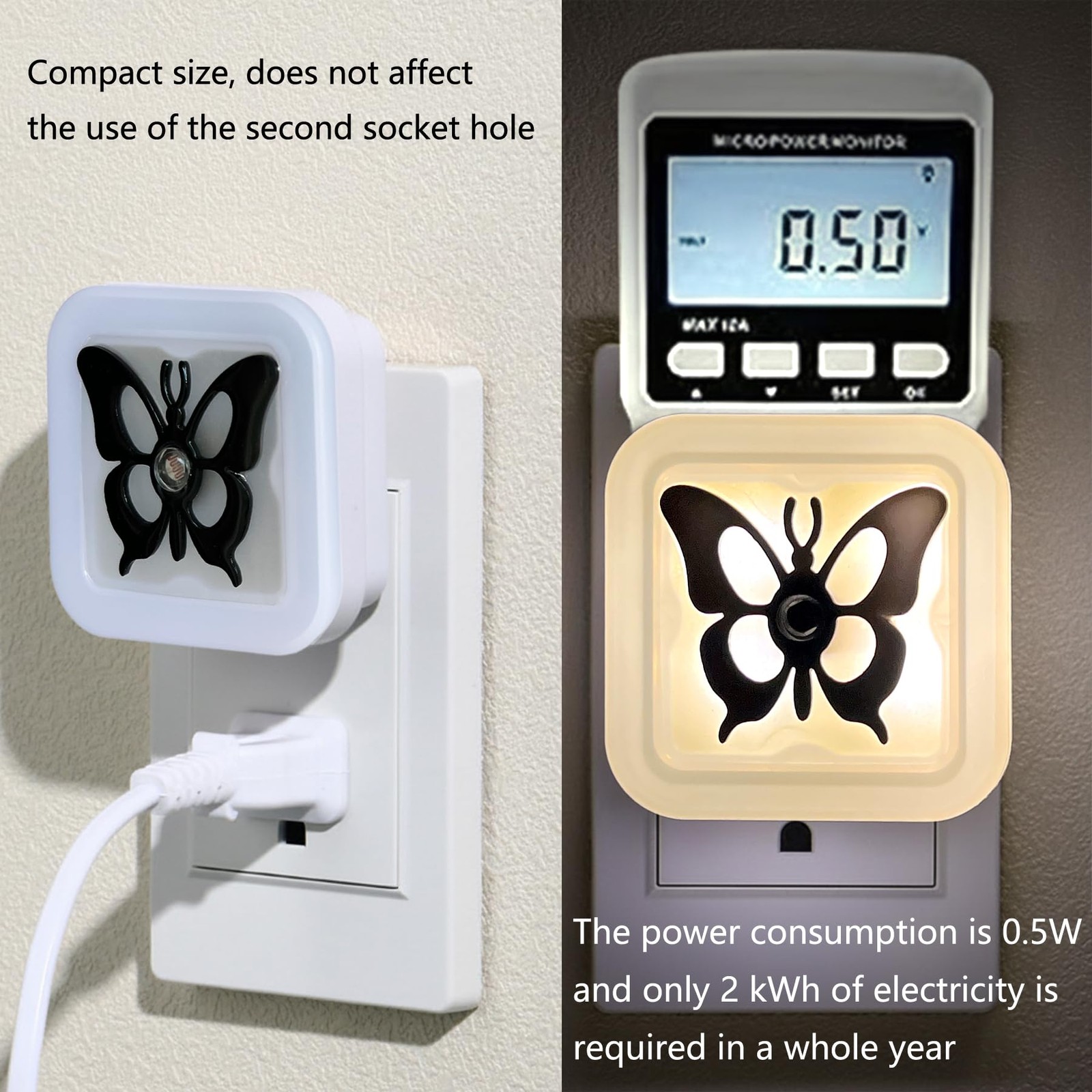 Smart LED Night Light [2-Pack], Plug-in with Auto Dusk to Dawn Sensor | Dimma...