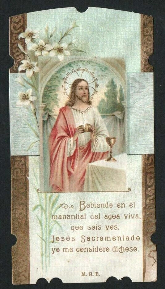 Holy card antique de Jesus santino image pieuses estampa