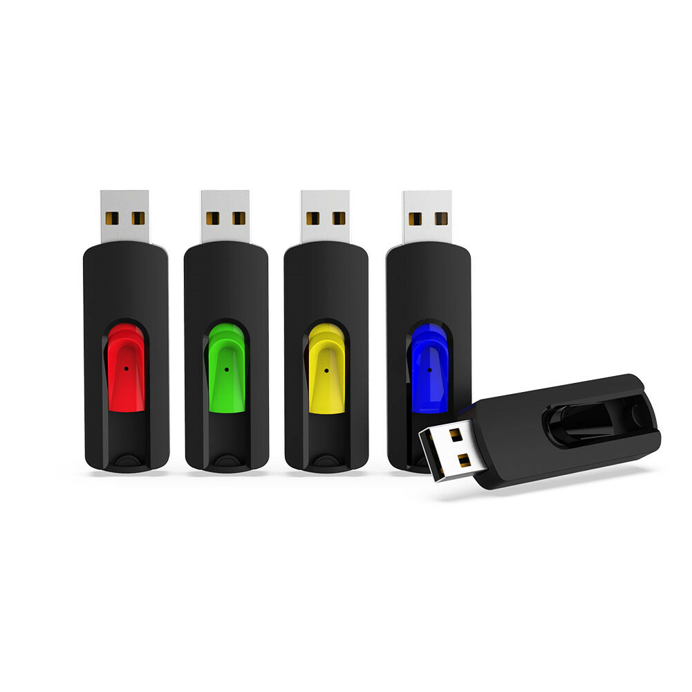 Kootion USB 2.0 16GB 10PCS Retractable Style Flash Drive Memory Stick Multicolor