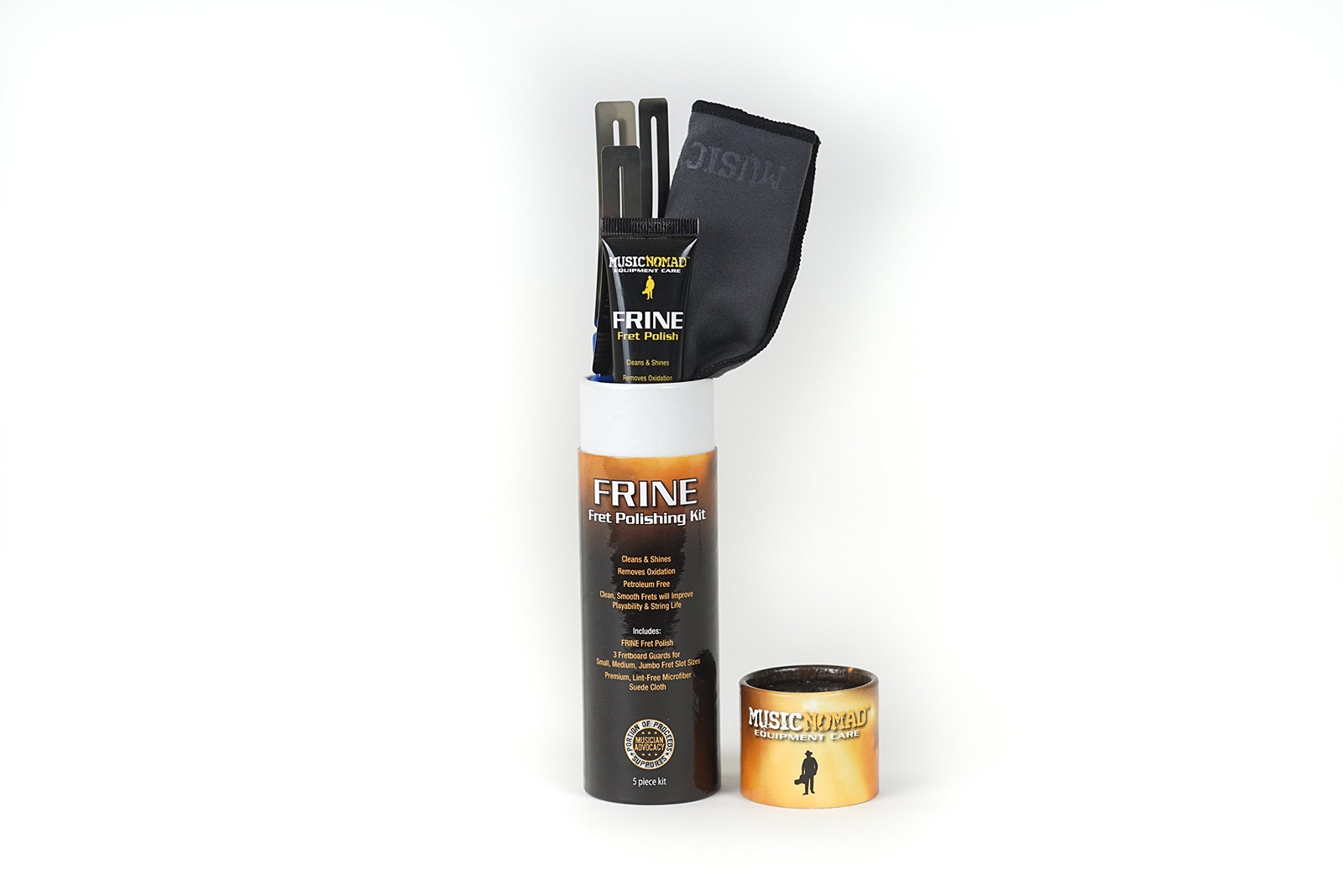5 pc. FRINE Fret Polishing Kit with Fretboard Guards Polish Cloth MN124