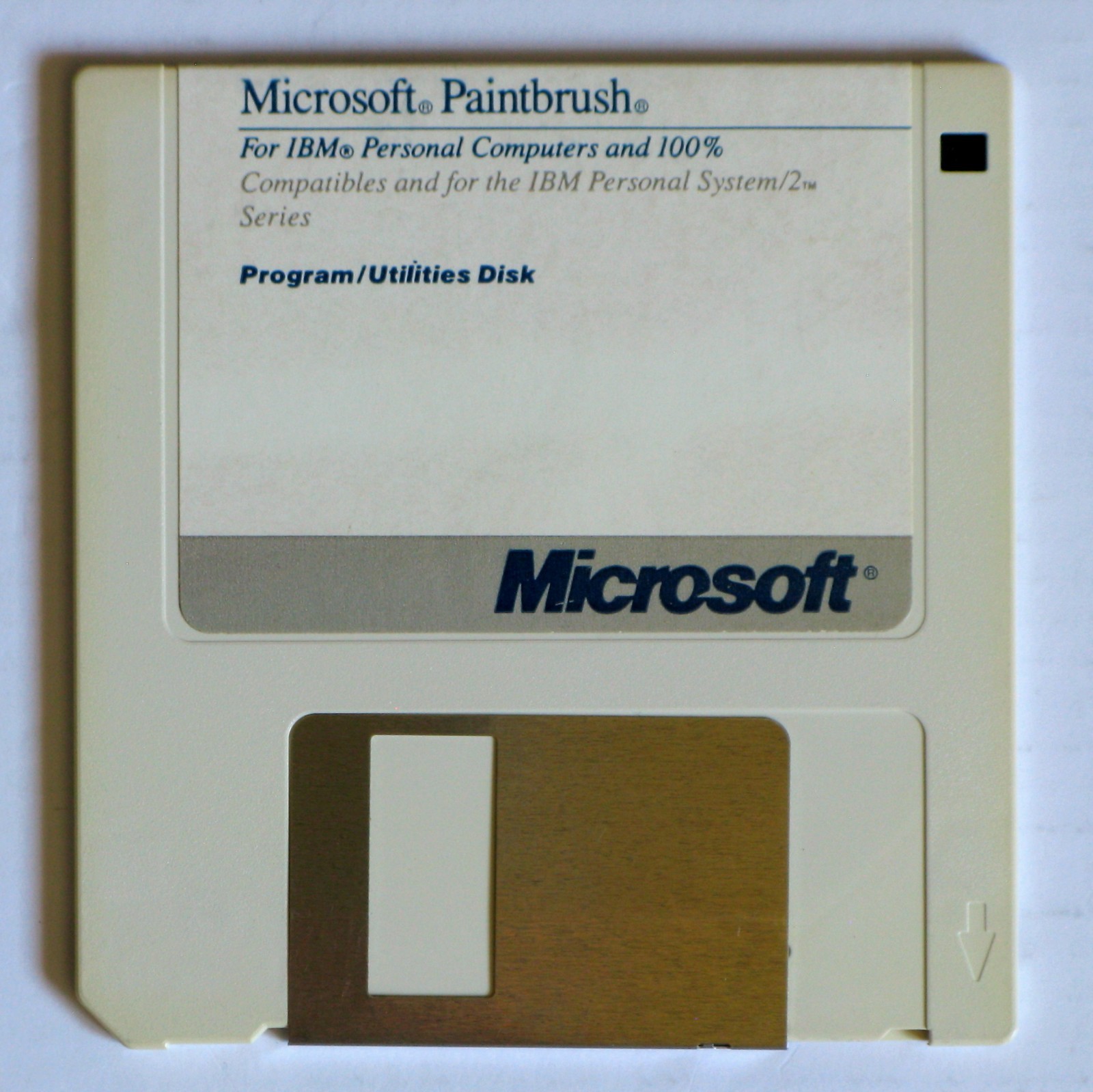 👀 Vintage 1987 Microsoft Paintbrush for DOS, 720 Mb 3.5” Floppy Disk  💾 ✅ 🆗