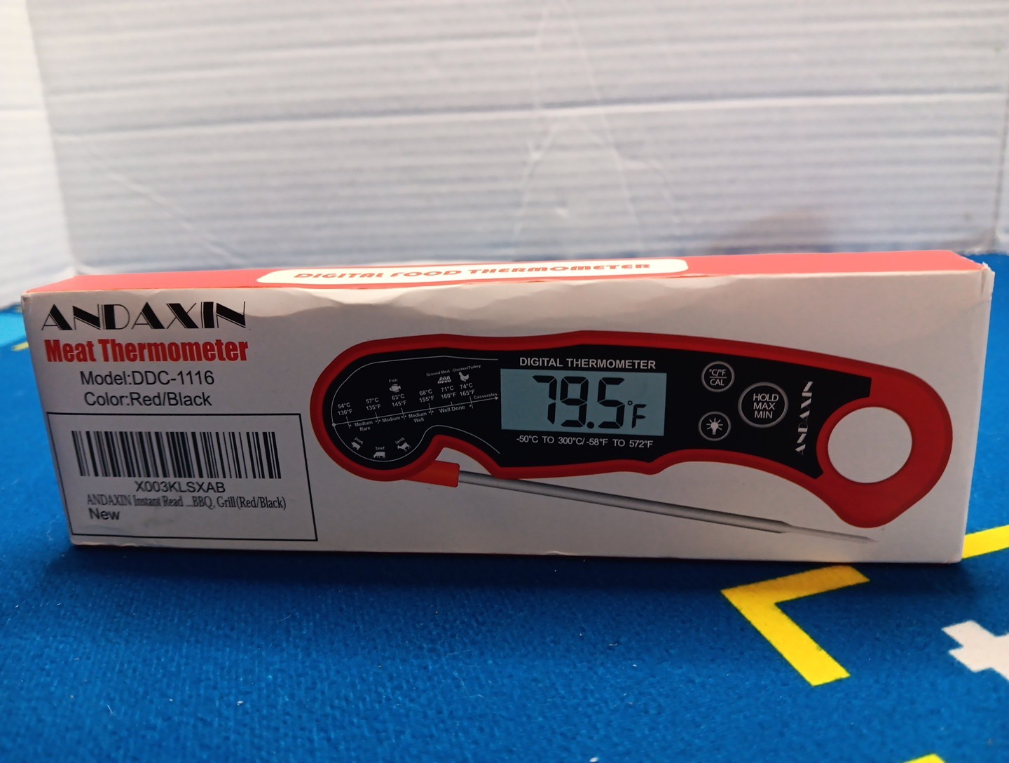 Andaxin Digital Meat Thermometer Model DDC-1116 , Color Red/Black