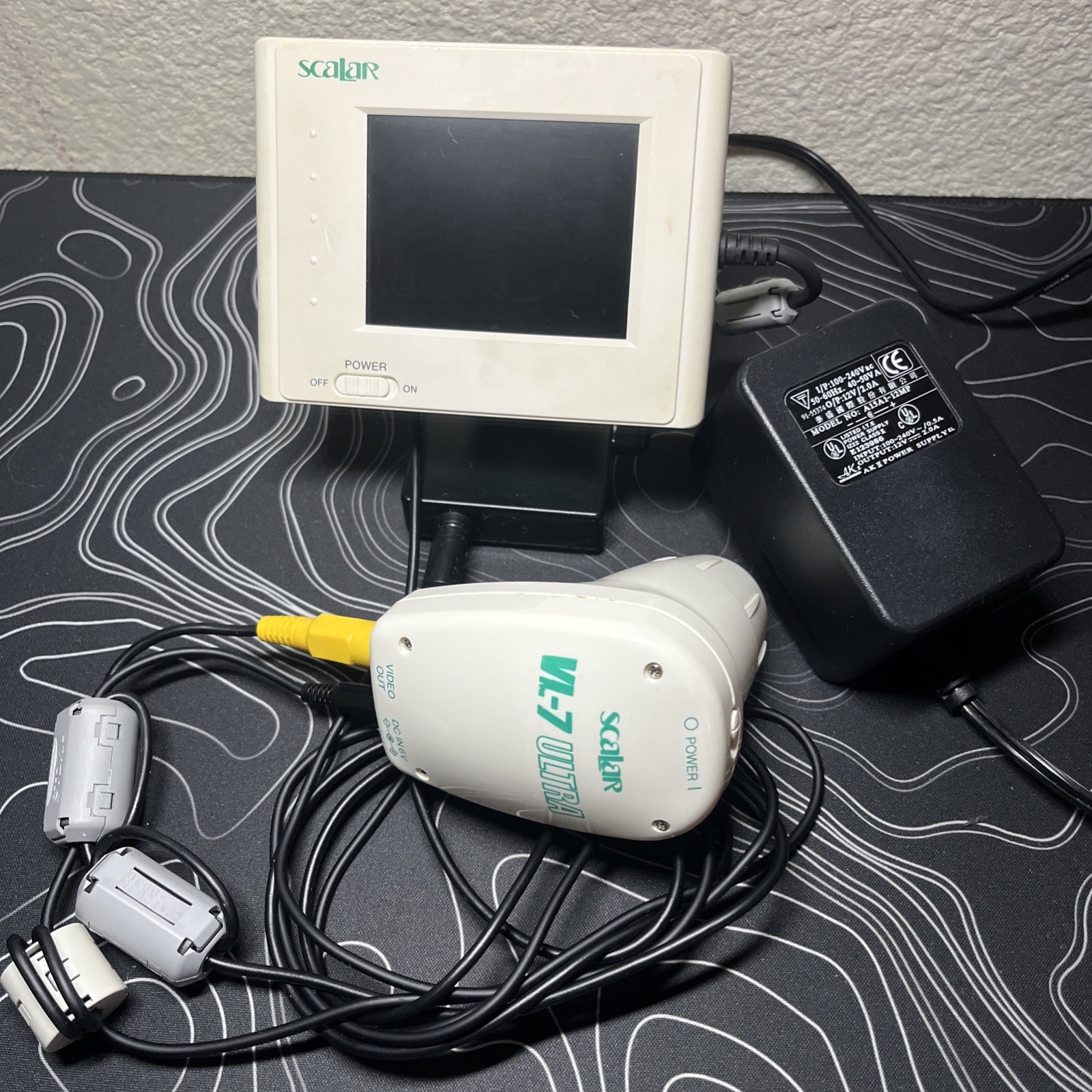 Scalar VL-7 Ultra Video Microscope w/ Monitor Tested Made in Japan