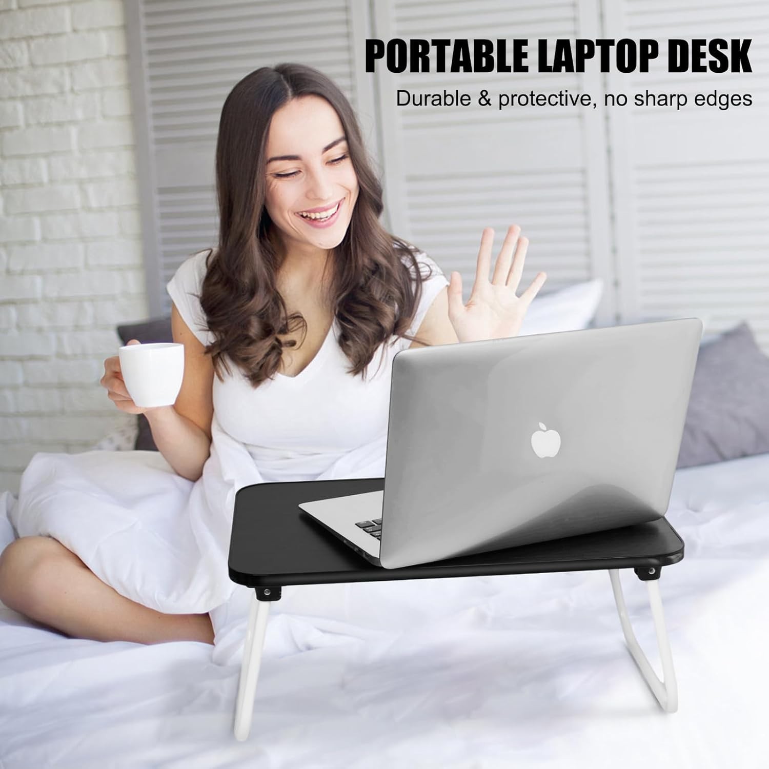 Versatile Foldable Desk Tray - Ideal for Working, Reading & Breakfast in Bed