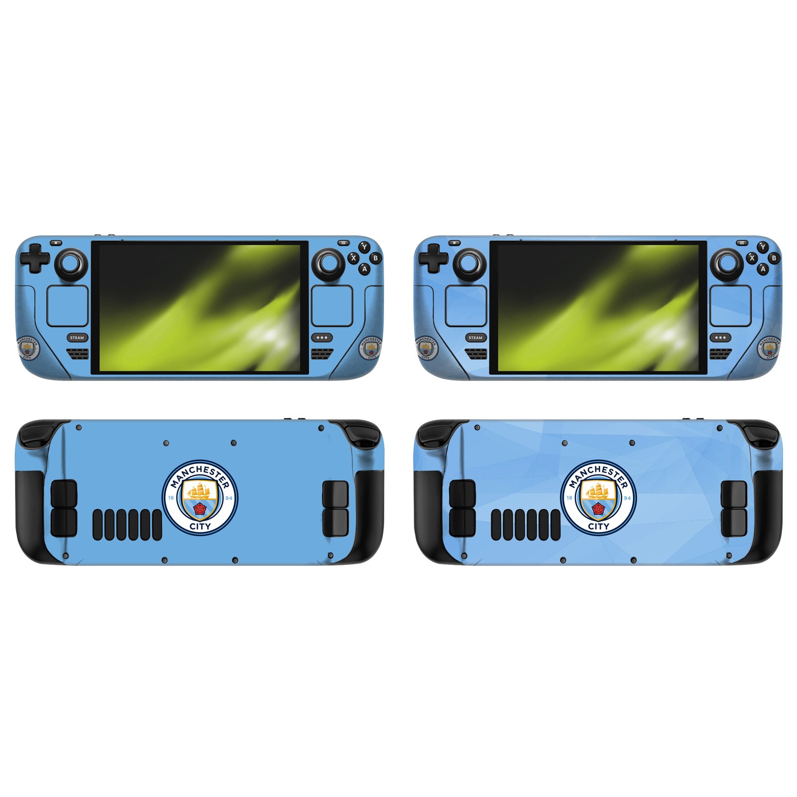 OFFICIAL MANCHESTER CITY MAN CITY FC BADGE VINYL SKIN DECAL FOR STEAM DECK OLED