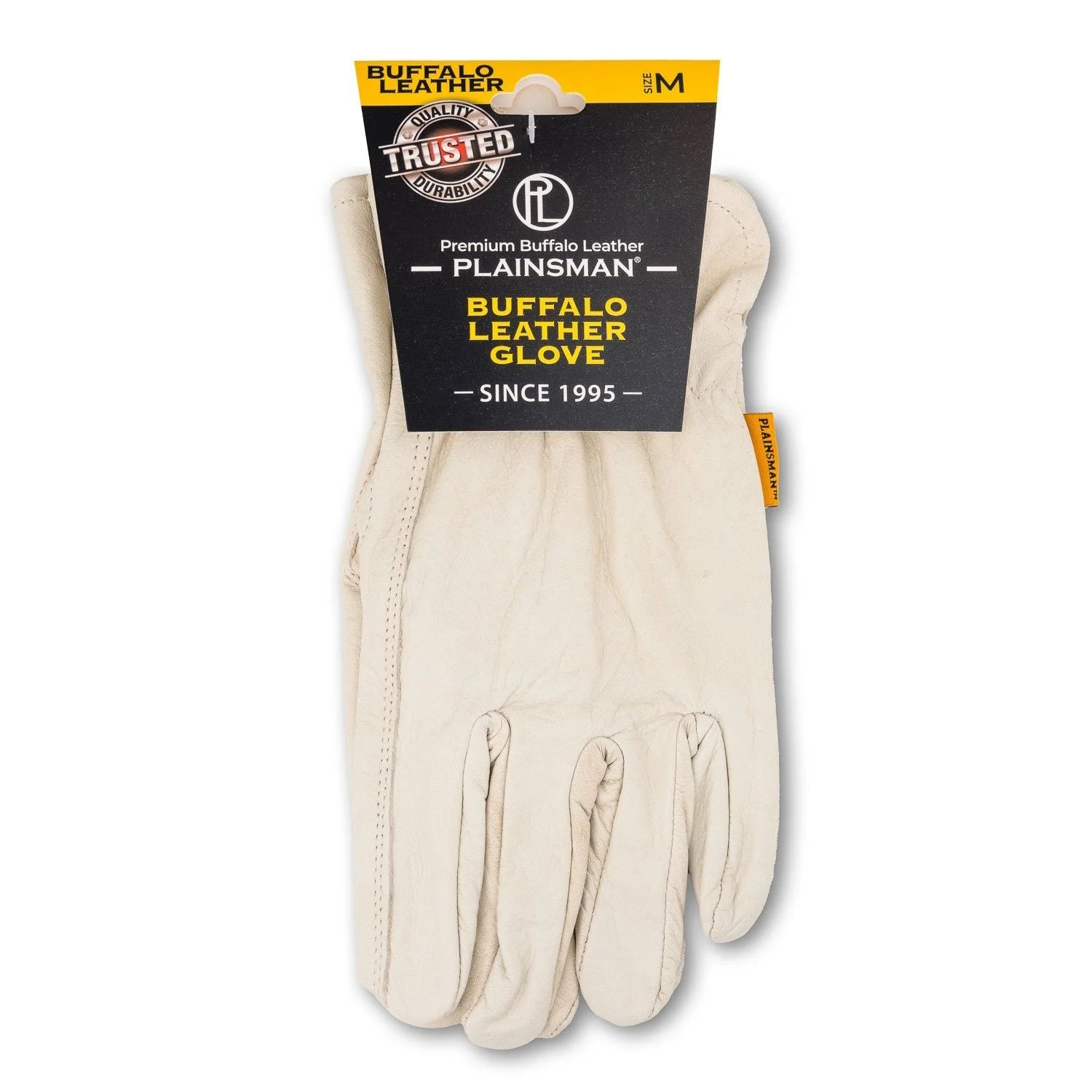 1 Pair Plainsman Premium BUFFALO Leather Gloves M-XL New with Tags