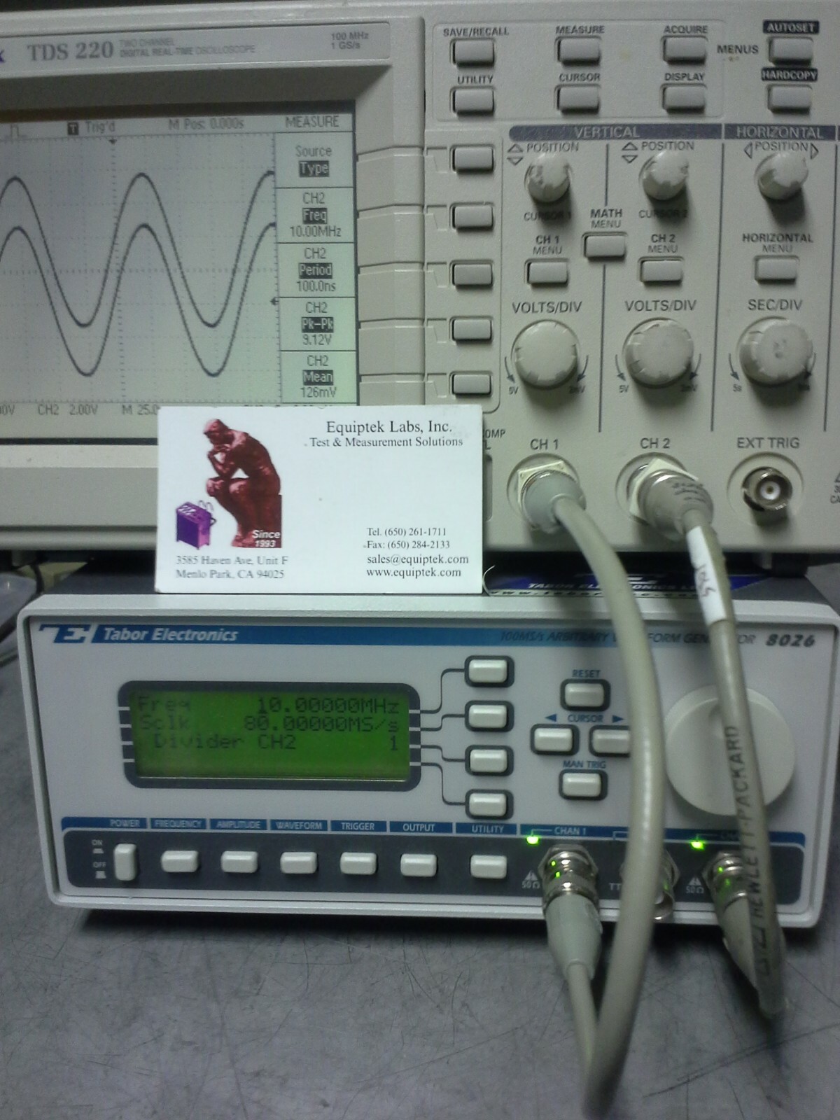 Tabor Electronics 8026 20 MHZ Dual Channel Arbitrary Waveform Generator PERFECT!