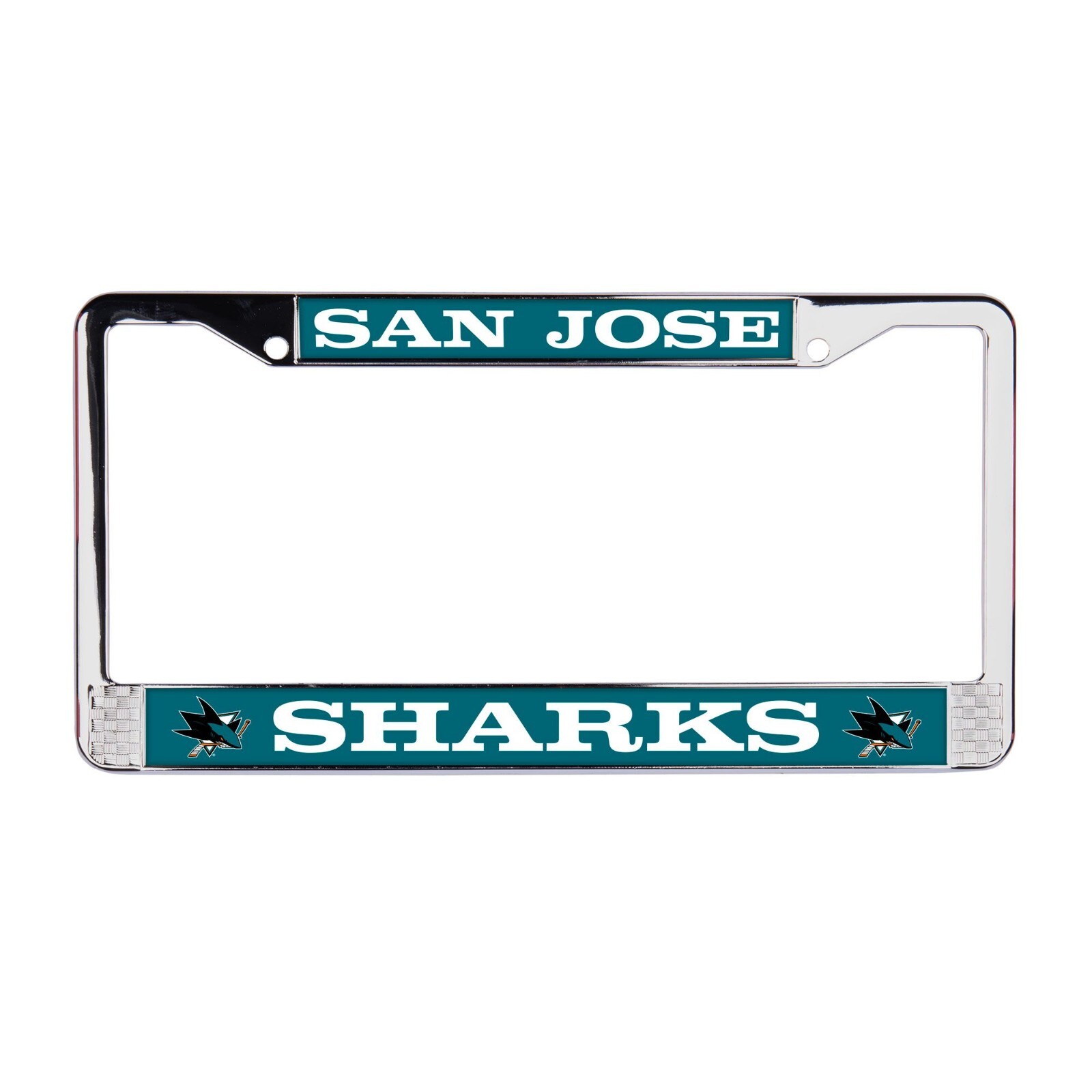 San Jose Sharks NHL 3D Polyurethane Chrome License Plate Frame for Car-Truck