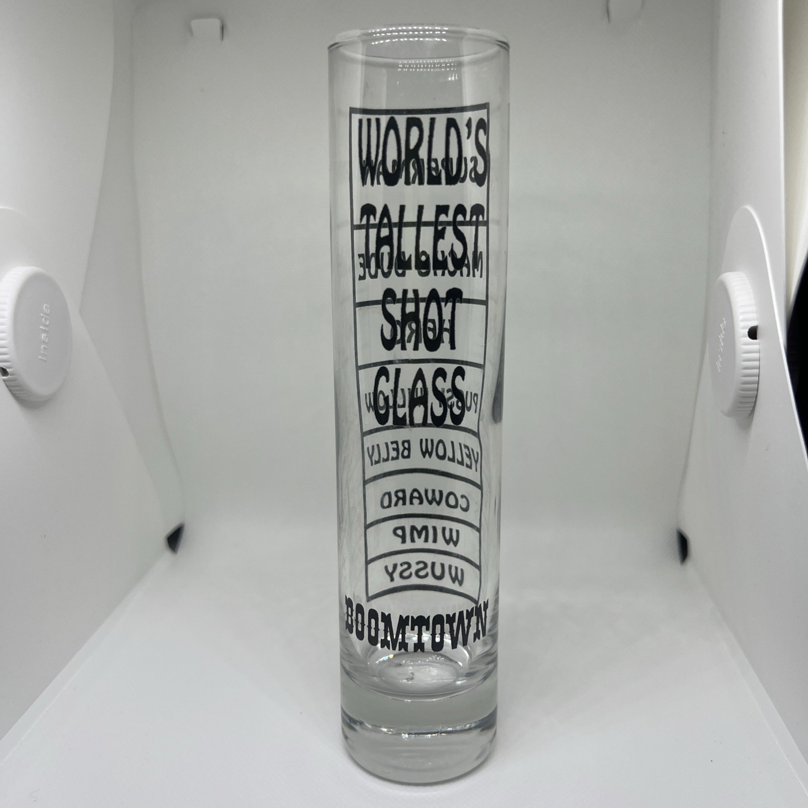 7 1/2 Inch Tall Boomtown World’s Tallest Shot Glass Clear