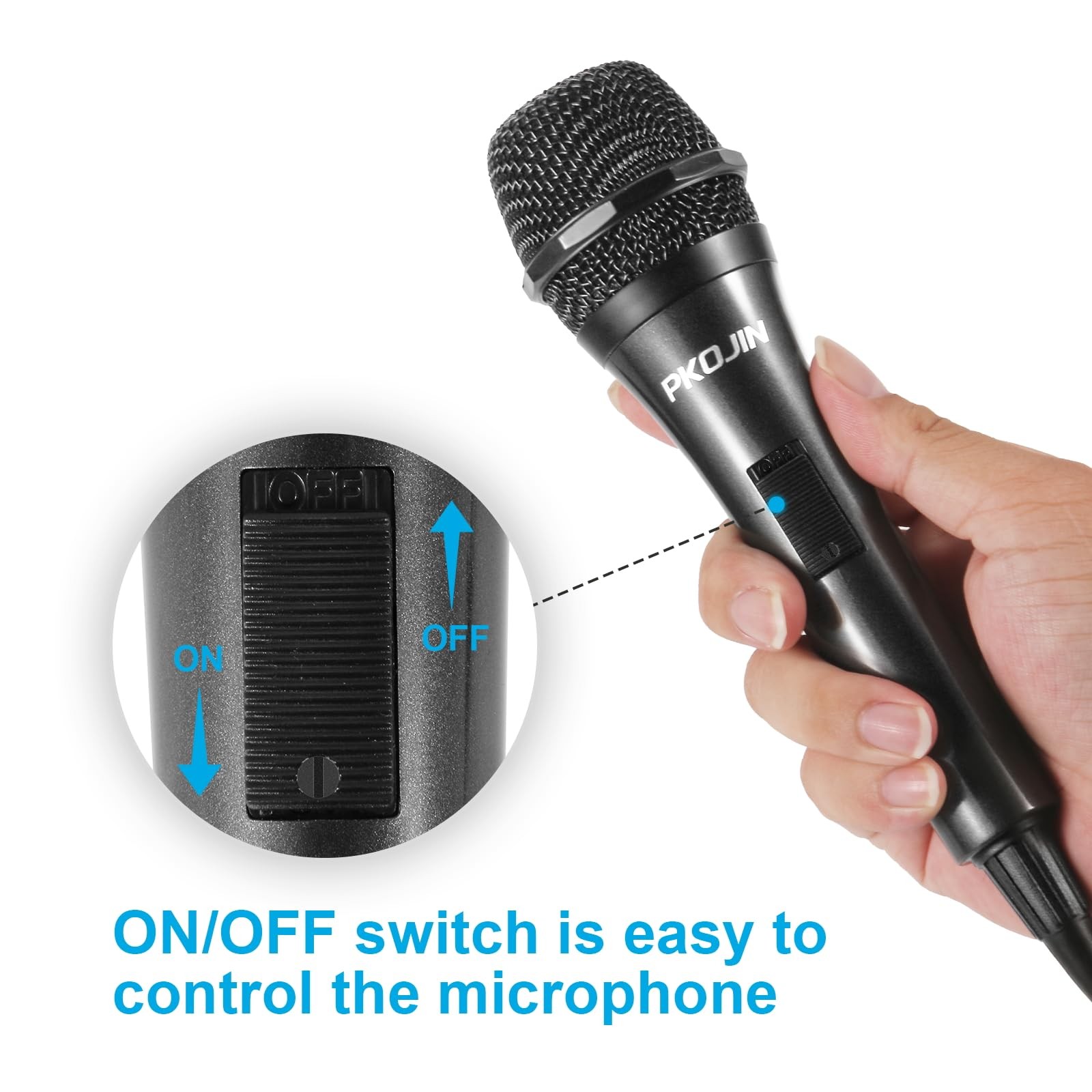 PKOJIN Dynamic Karaoke Microphone for Singing, Vocal Wired Microphone for Kar...