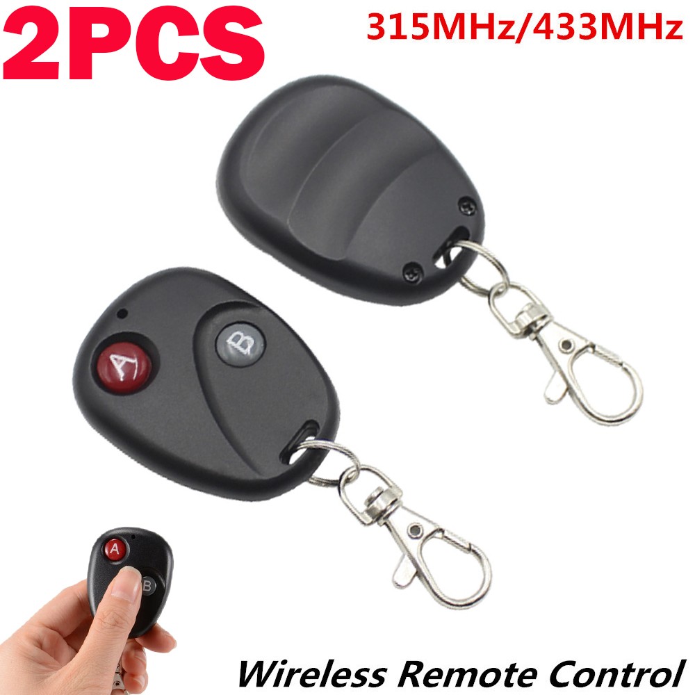2PACK Buttons 315MHz/433MHz RF Remote Controller Wireless Transmitter DC 12V