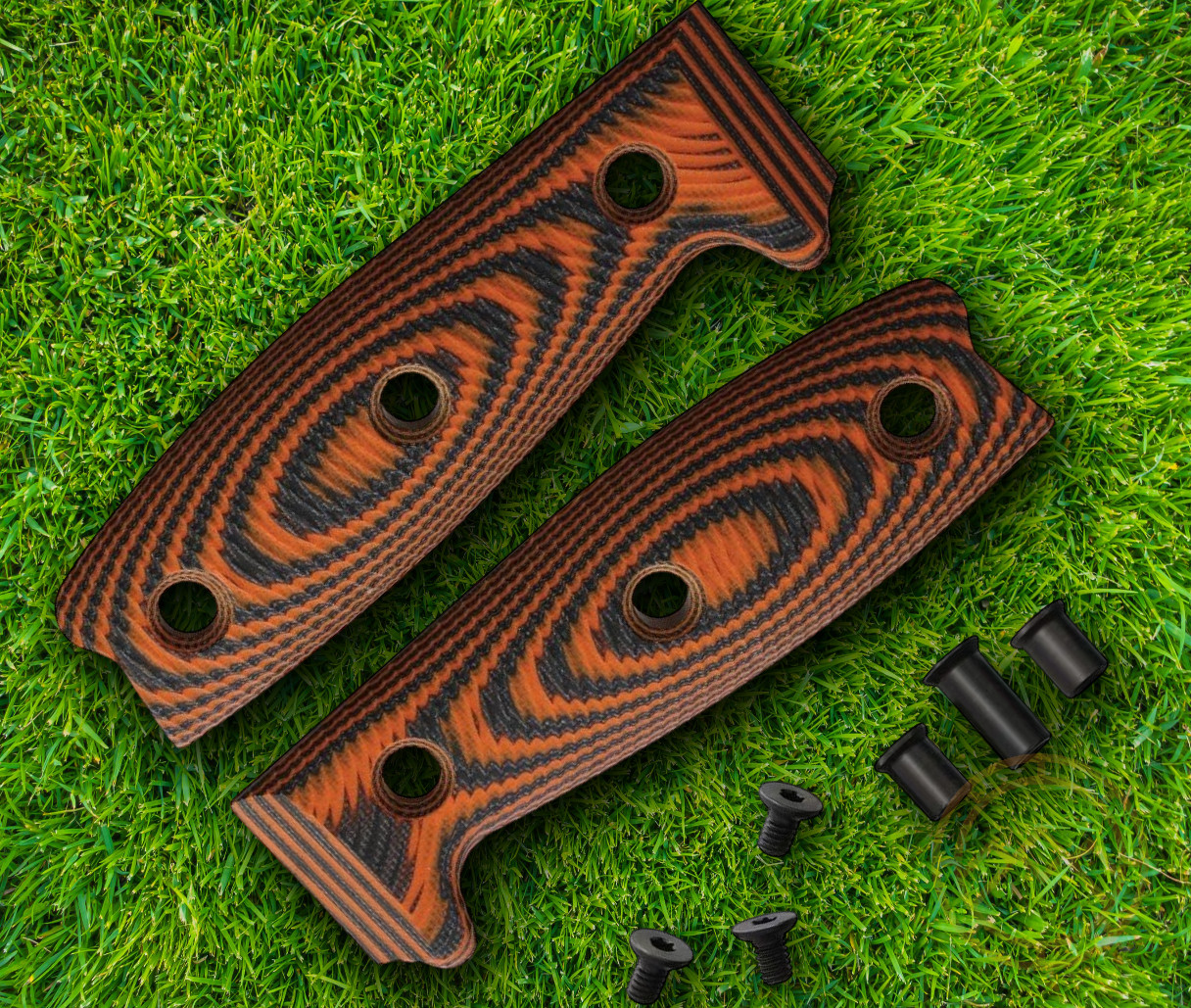 ESEE Handle For ESEE 4 Fixed Blade Knife Black/Orange G10 Included Hardware USA