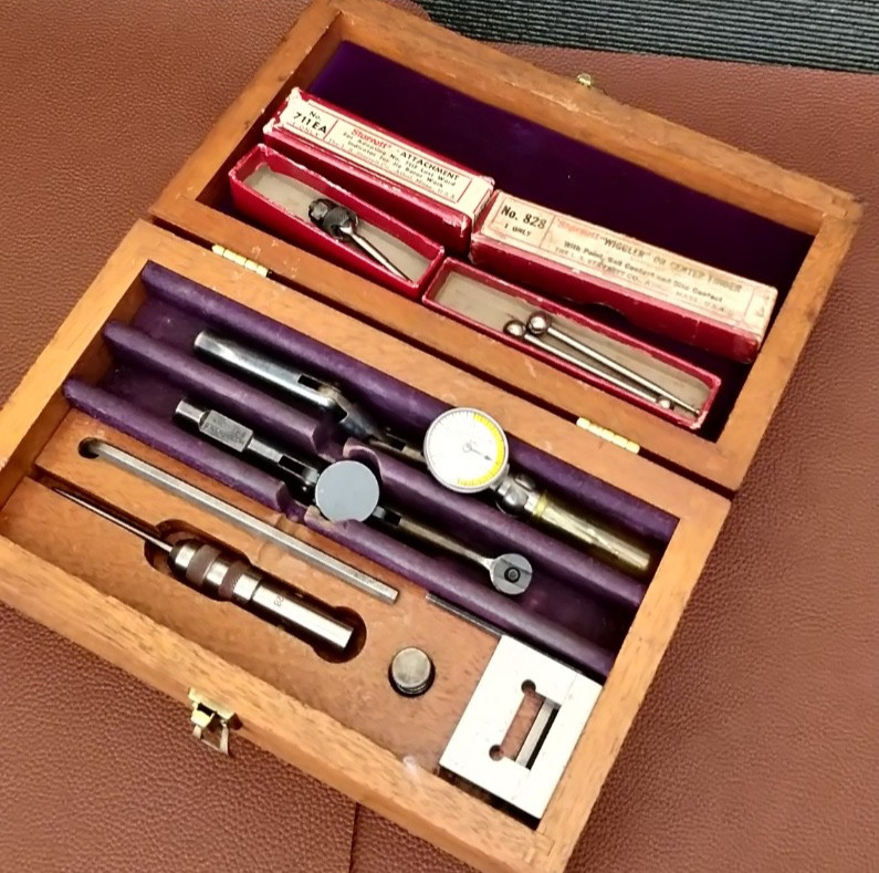Moore Tools  INDICATOR FULL SET IN MINT CONDITION jig borer  gooseneck