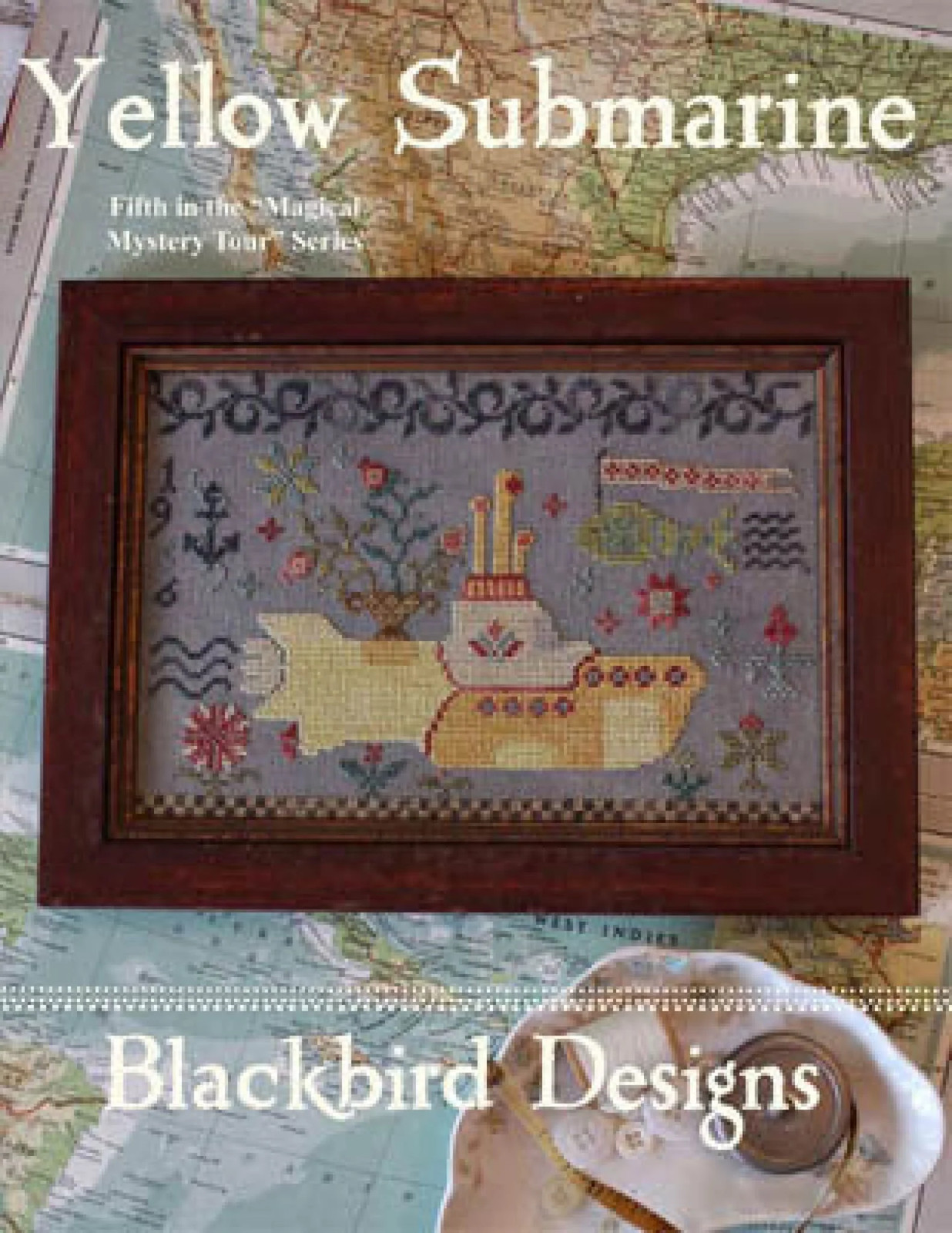 Yellow Submarine by Blackbird cross stitch pattern