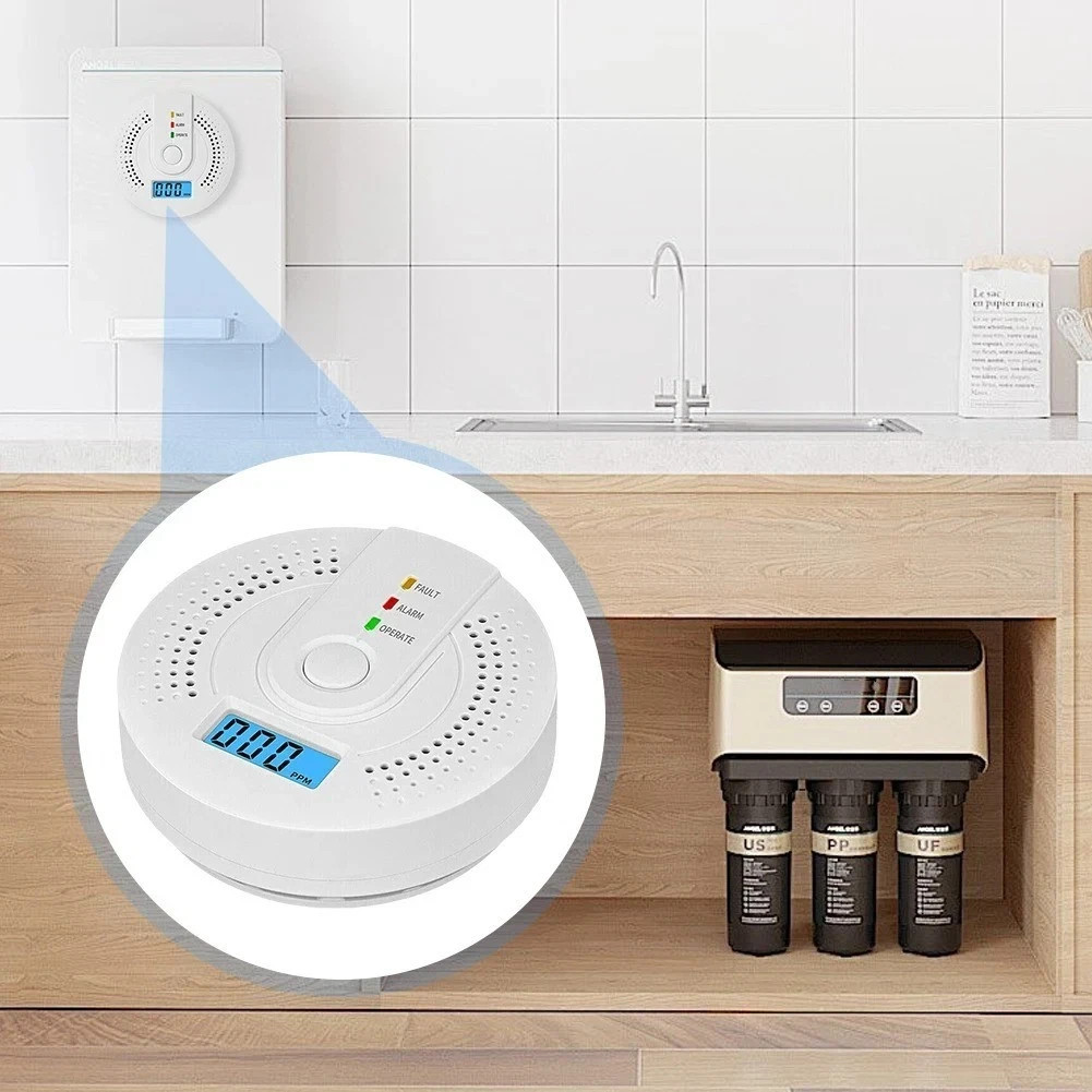 Carbon Monoxide Detector Warning Safety Alarm Sensor LED Digital Battery Powered