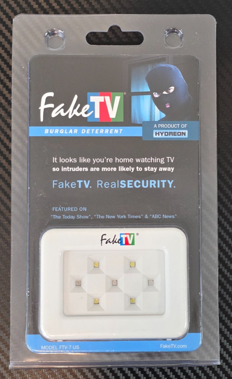 Fake TV Advanced Home Security Television Simulator Theft Deterrent White #FTV-7