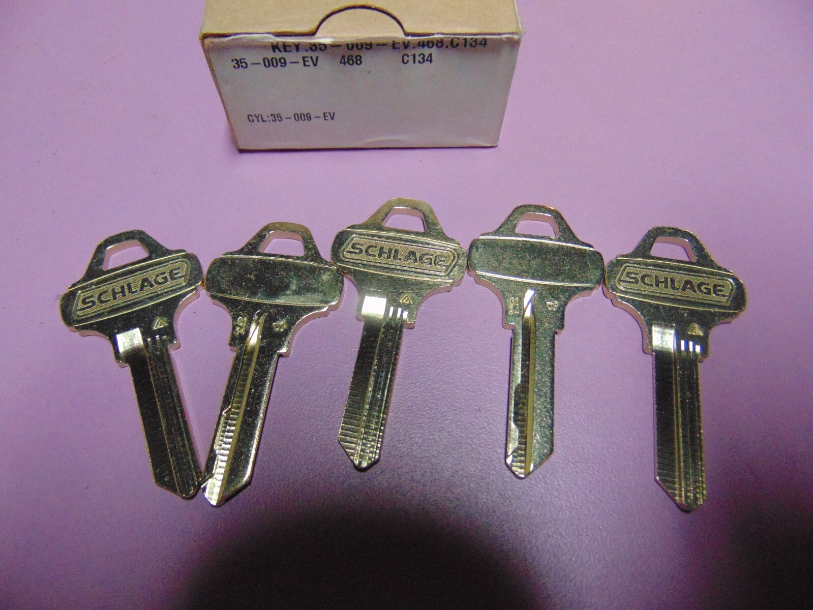 5 KEYS EVEREST SCHLAGE C134 KEYS UNCUT LOCKSMITH