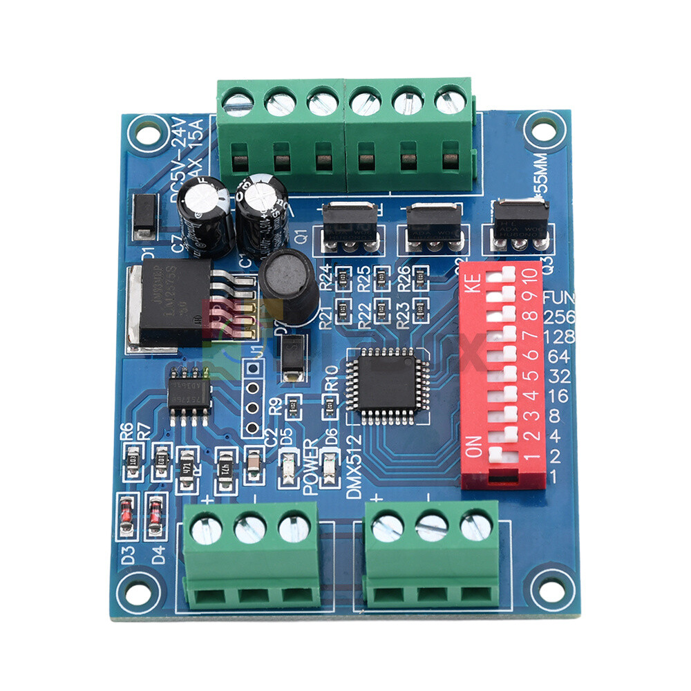 Decoder DMX512 3 Channel RGBW Controller Board LED Stage Lighting CMOS Output
