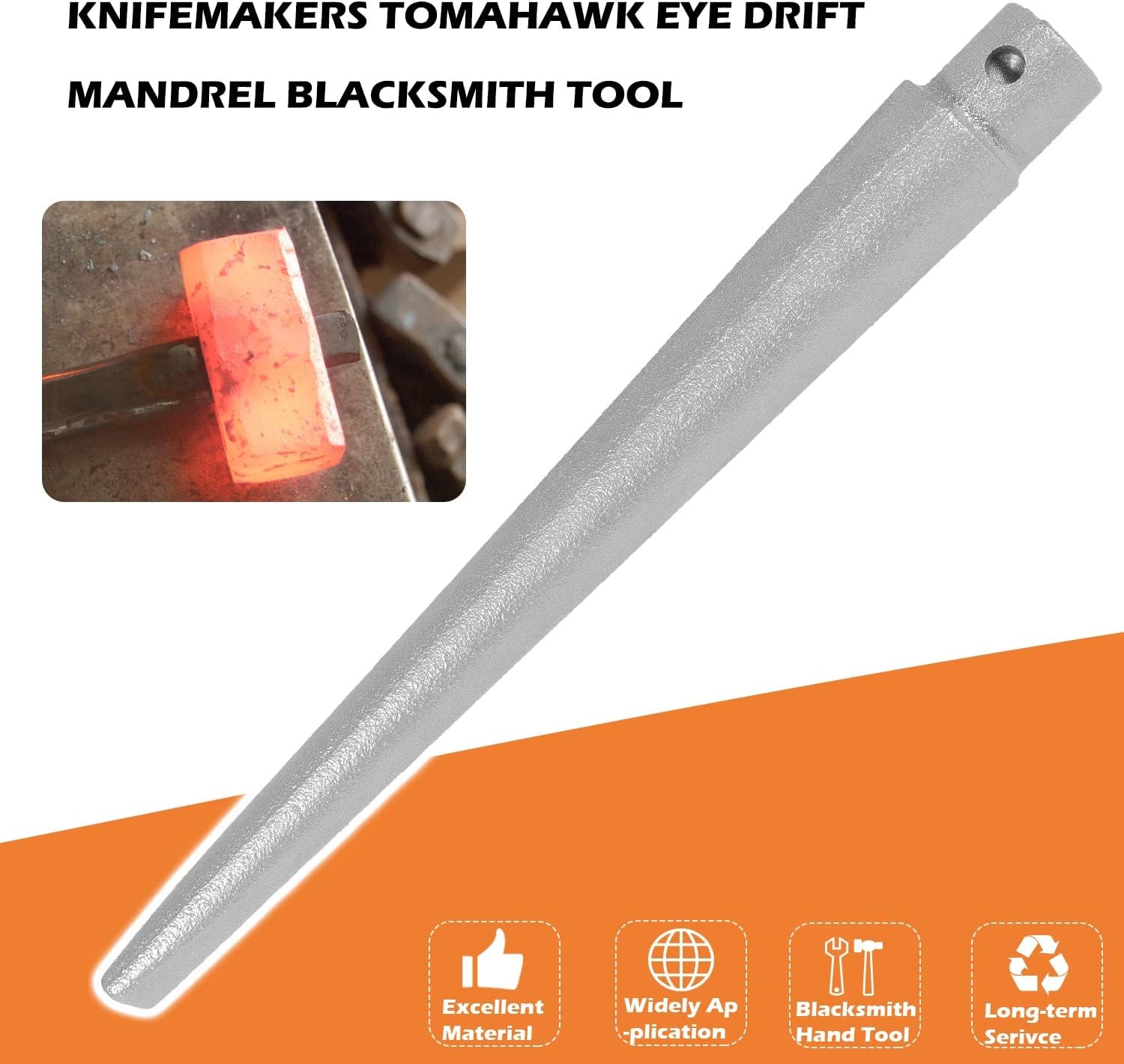 Blacksmith Drift Tool Mandrel Blacksmith Tool Blacksmithing Tomahawk Eye Drift
