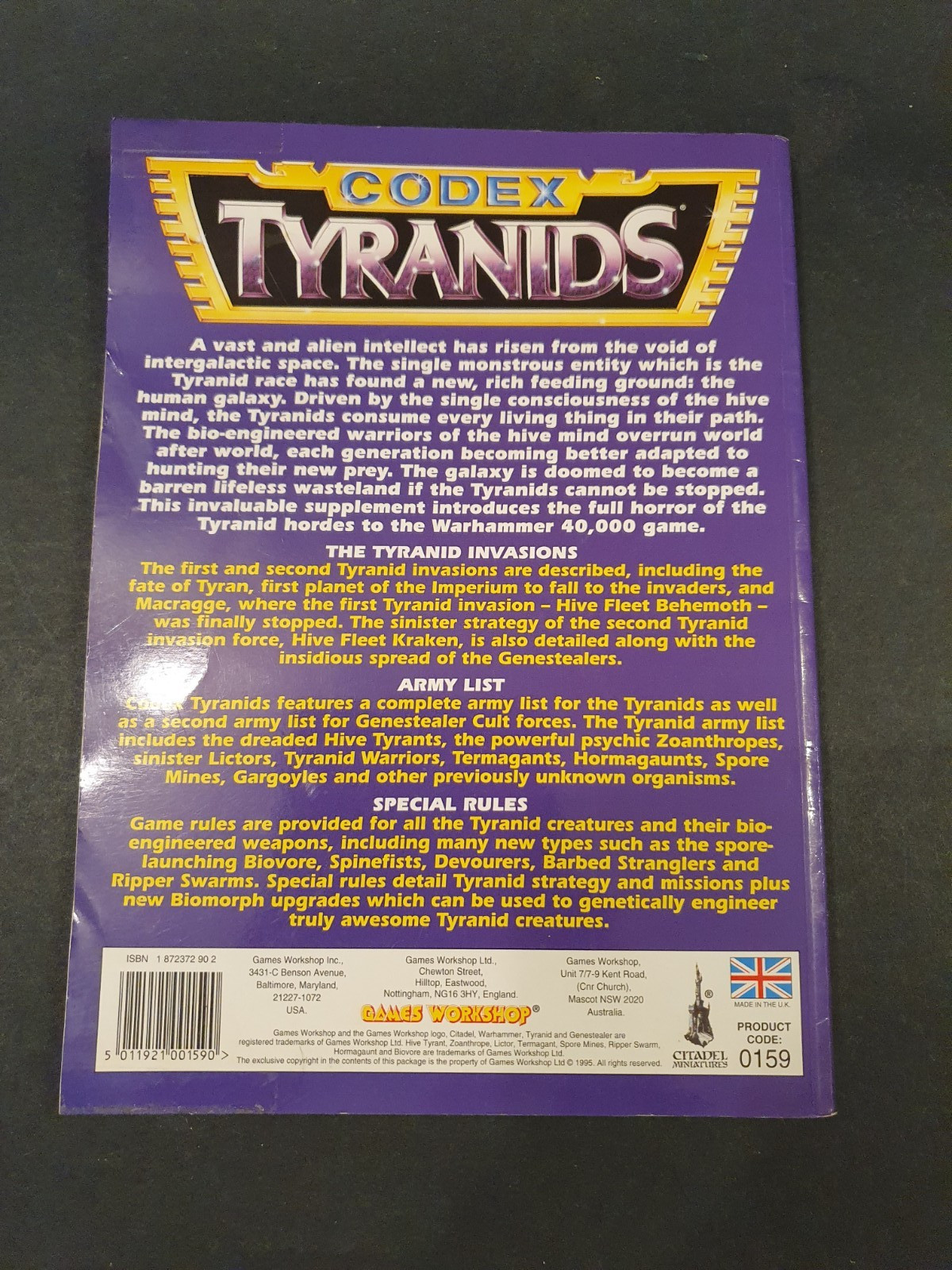 Tyranids Army Book / Codex - 2nd Edition - Warhammer Fantasy