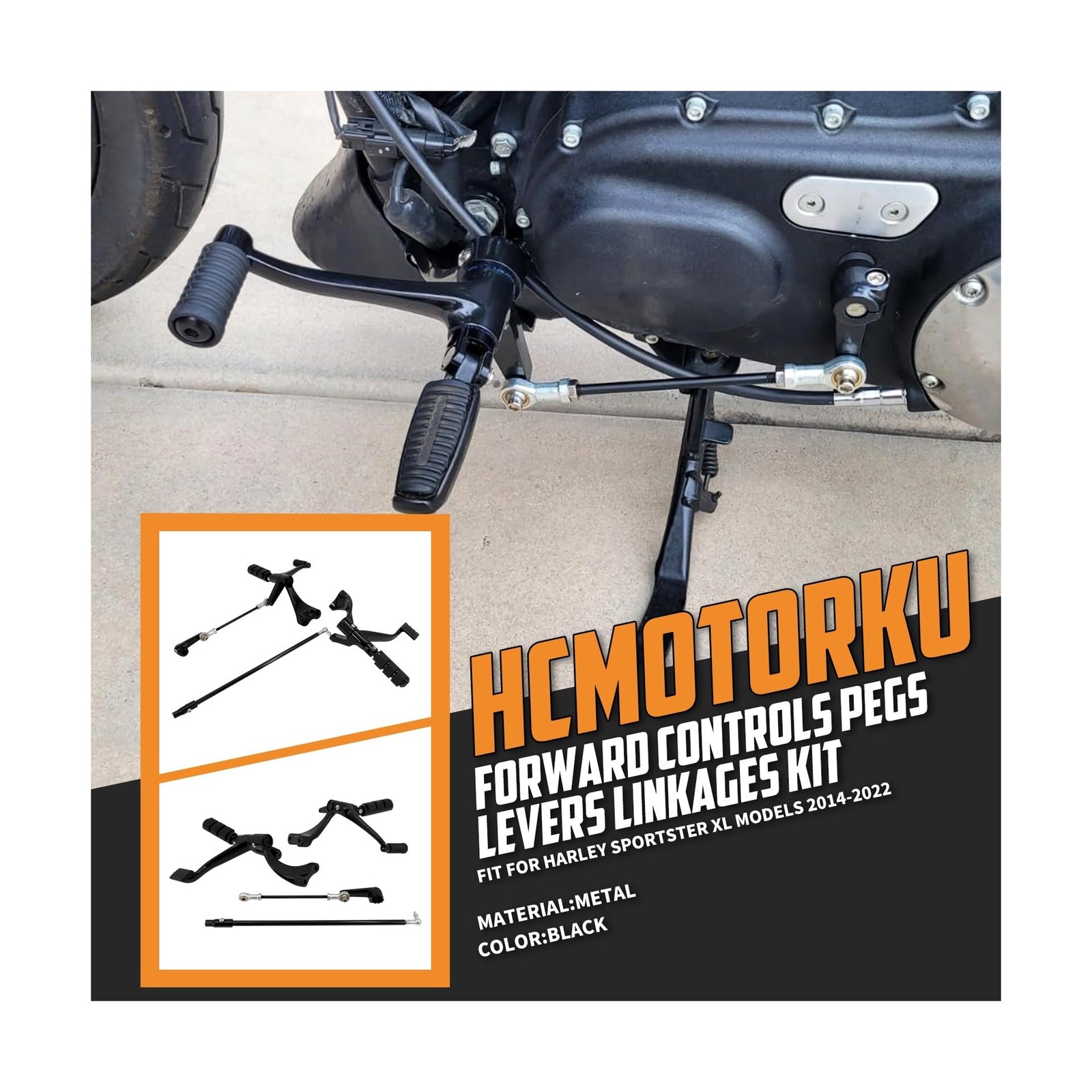 Forward Controls Pegs Levers Linkages Mounting Hardware Kit Fit for Harley Sp...