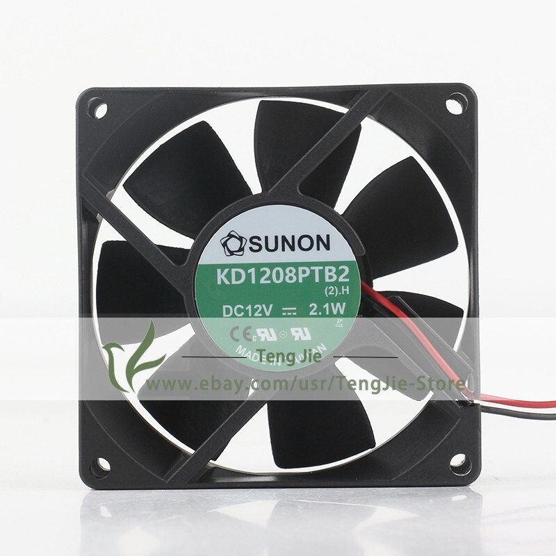 KD1208PTB2 DC12V 0.17A 2.1W 8025 8CM 80x80x25mm 2Wire Axial Cooling Original Fan