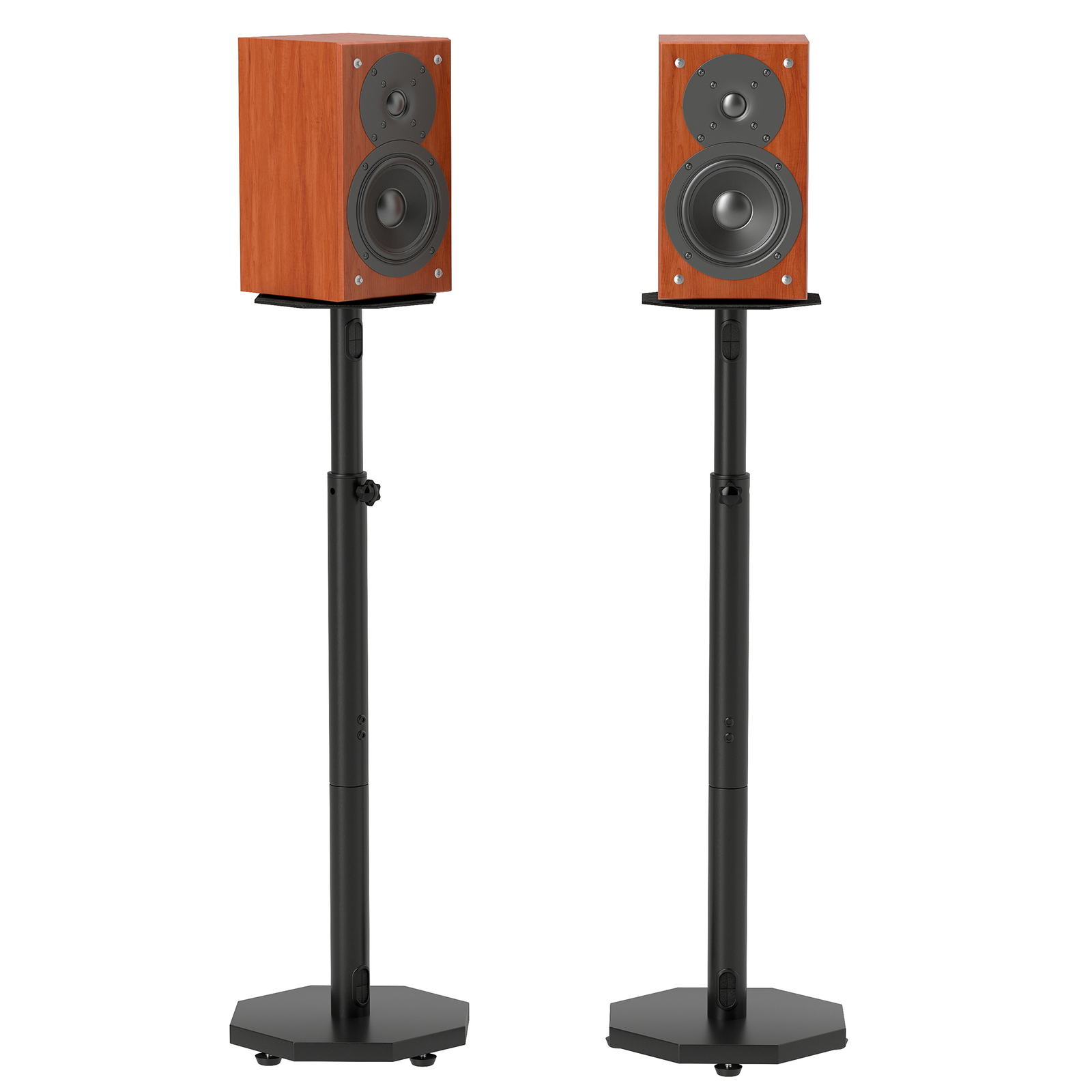 43" Inch Pair Bookshelf Speaker Stands Surround Sound Home Theater Alloy Steel