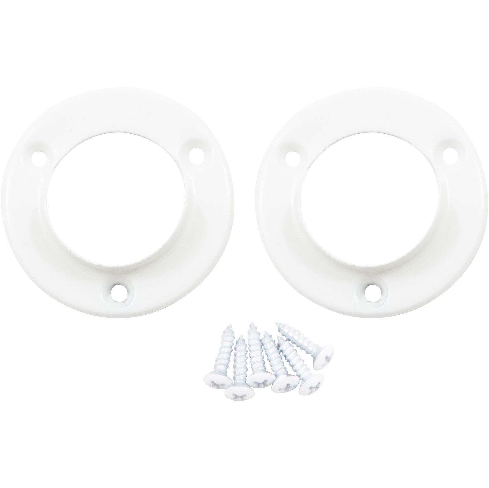 Pole Sockets, Fits Poles up to 1-3/8" Diameter, White by Stone Harbor Hardware