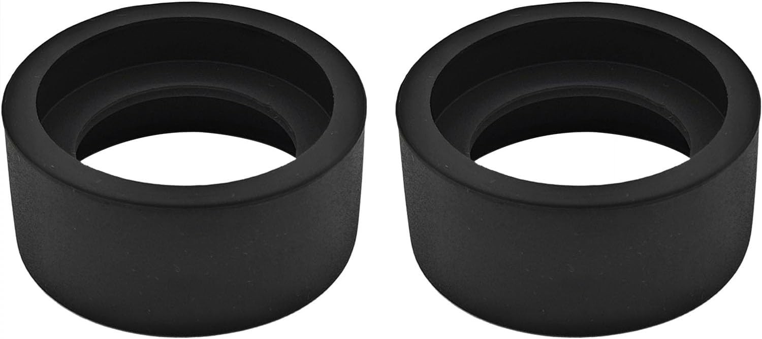 Lightweight Rubber Eyepiece Covers for Enhanced Comfort in Microscopy - 2 Pack