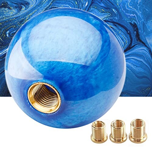 Shift knob Round Ball Marble Style Universal for Manual Automatic Dark Blue
