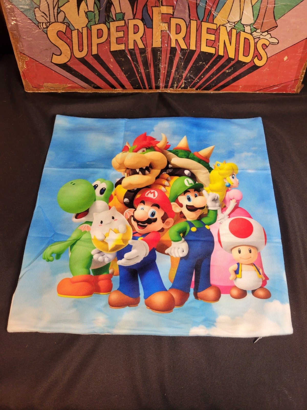 New Super Mario Brothers Pillow Cases; Mario, Luigi, Bowser, Princess, Toad, etc