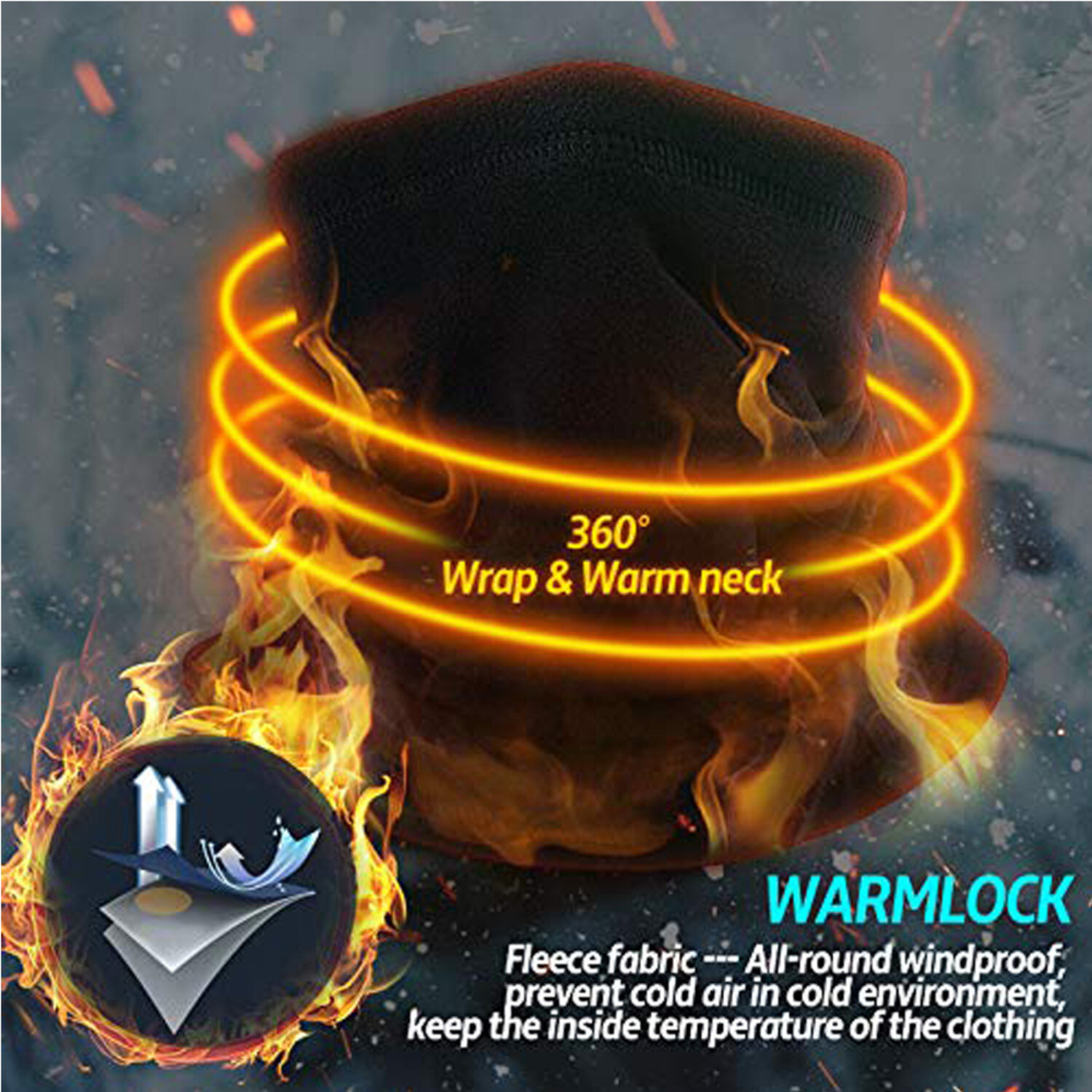 Winter Neck Warmer Gaiter Fleece Windproof Face Mask Cover Scarf for Men Women