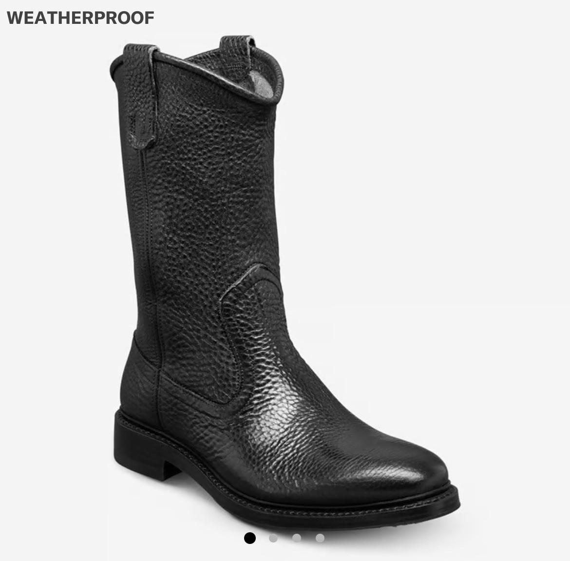 $595 NEW Allen Edmonds Dallas Roper Boots Men’s Size 9.5 D Black Leather 7809