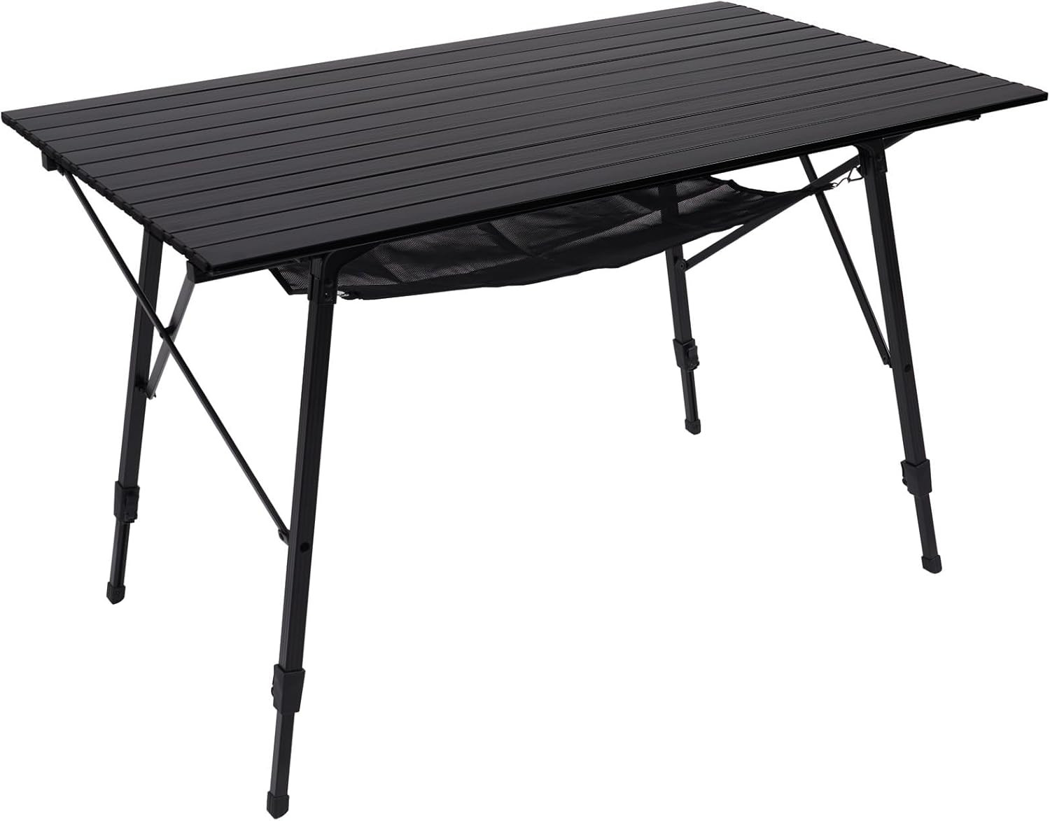 Camping Table Portable Foldable with Adjustable Legs, Aluminum Folding Table Rol