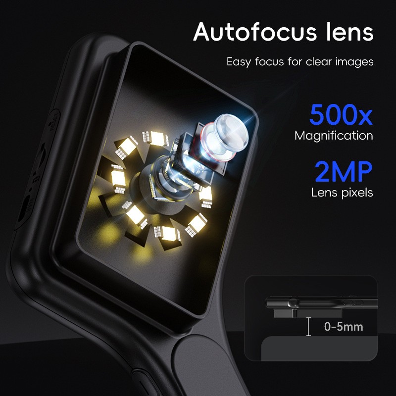 Digital Magnifier with 3inch IPS Screen 500X Magnifying Glass with Light