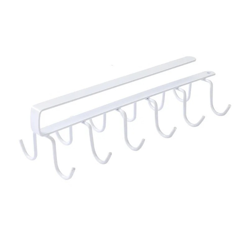 2PC Under Shelf Mug Holder Rack Kitchen Cabinet Coffee Cup Storage Hooks Hanger