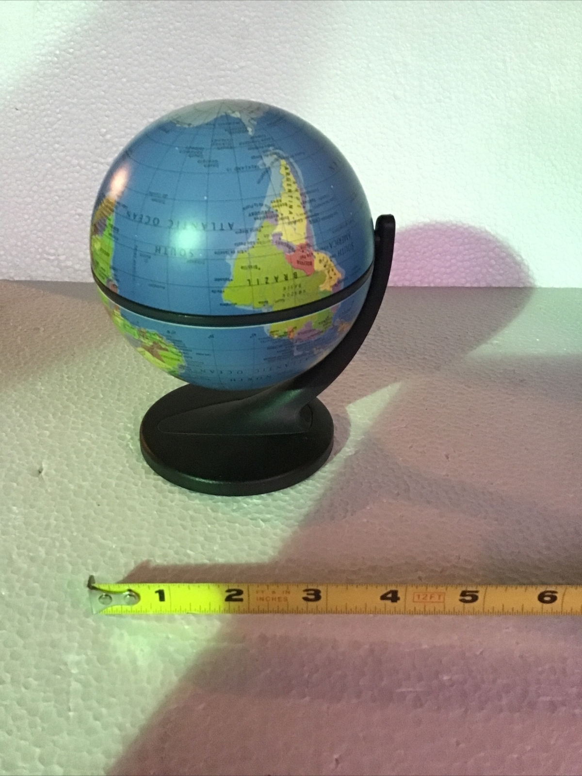 Replogle Mini Globe Desk Size 6 x 4 Inch 2001 Dual Direction Spin